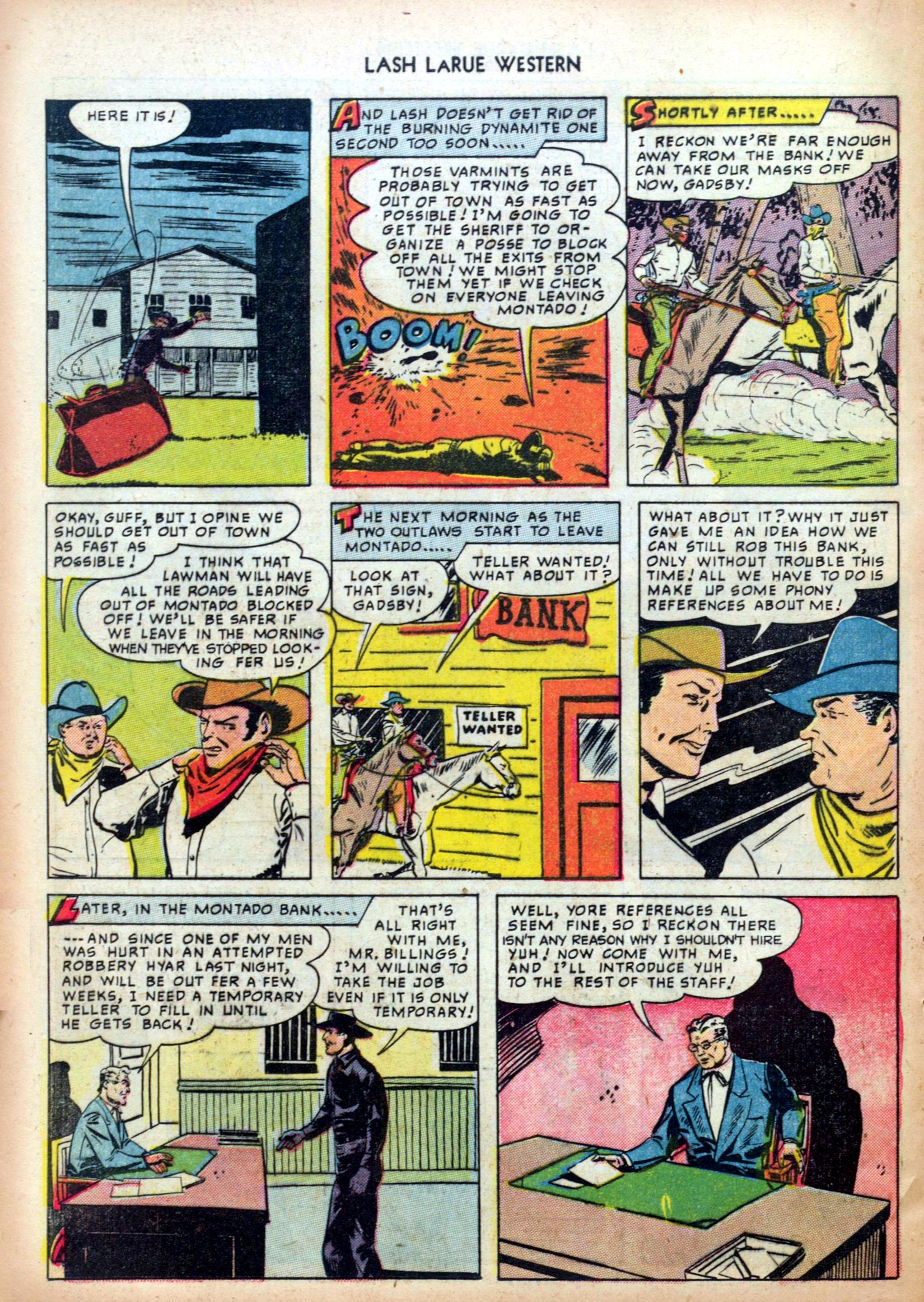 Read online Lash Larue Western (1949) comic -  Issue #4 - 20
