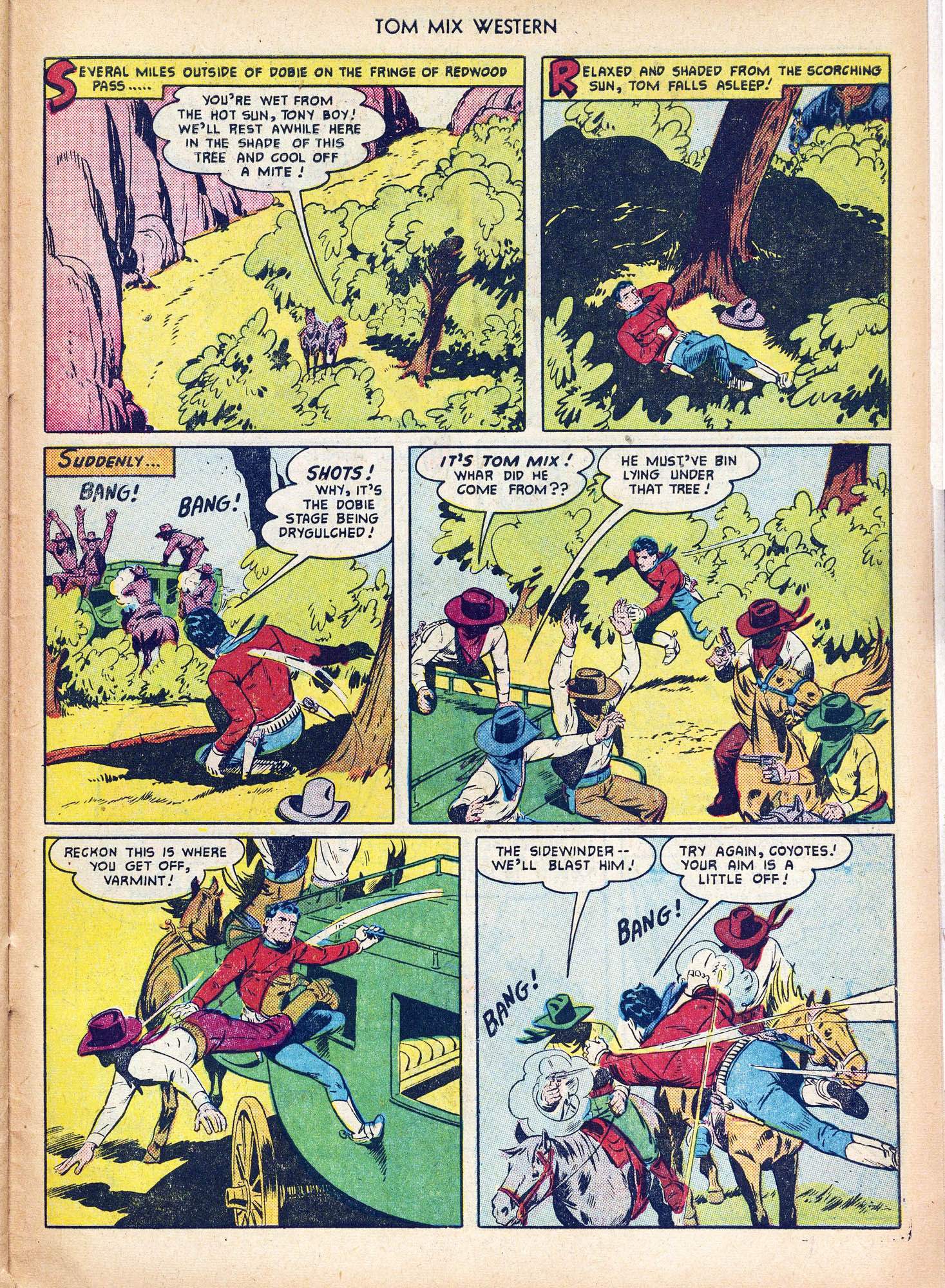 Read online Tom Mix Western (1948) comic -  Issue #42 - 43