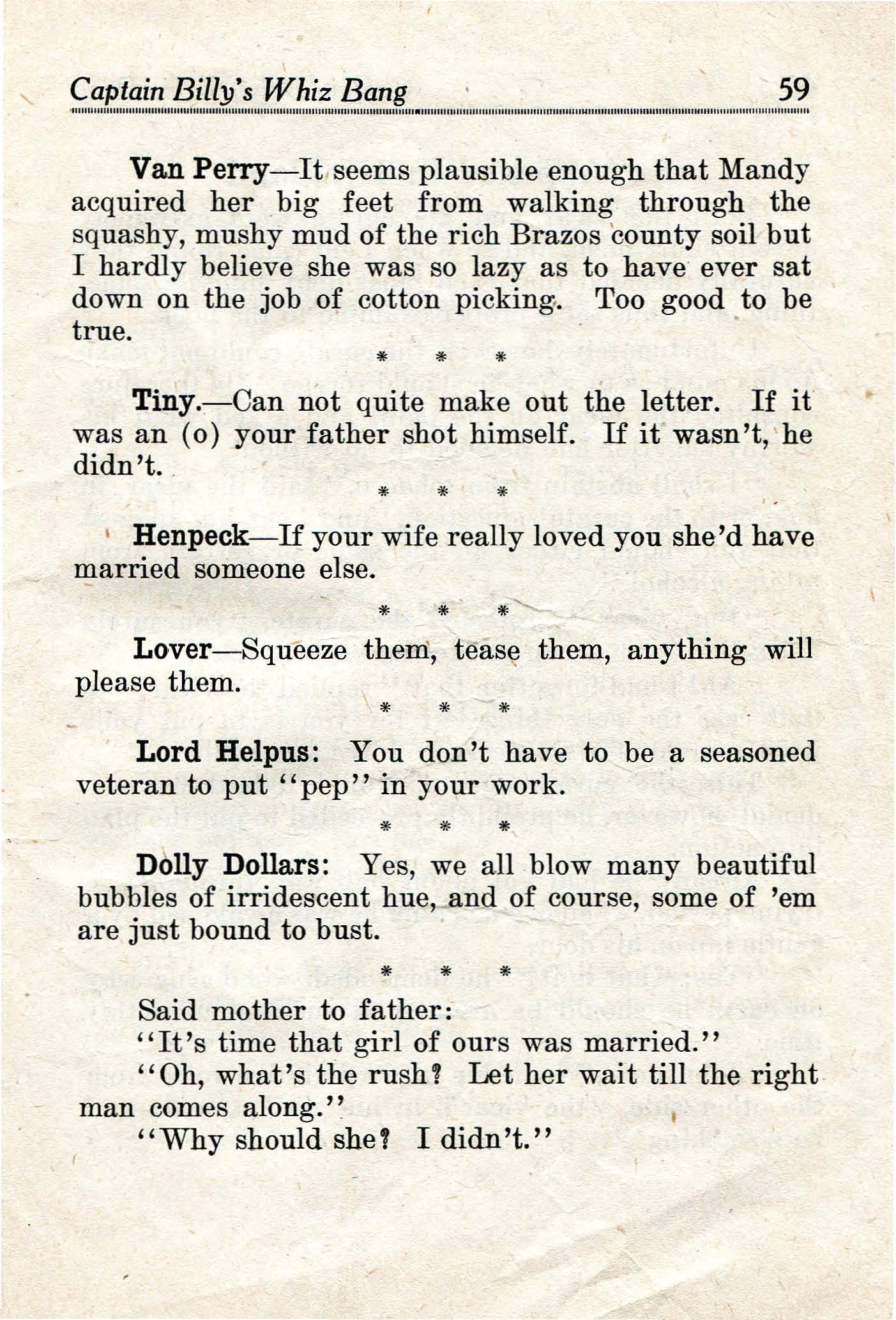 Read online Captain Billy's Whiz Bang comic -  Issue #17 - 61