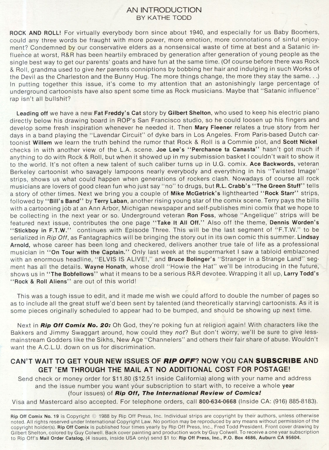 Read online Rip Off Comix comic -  Issue #19 - 2