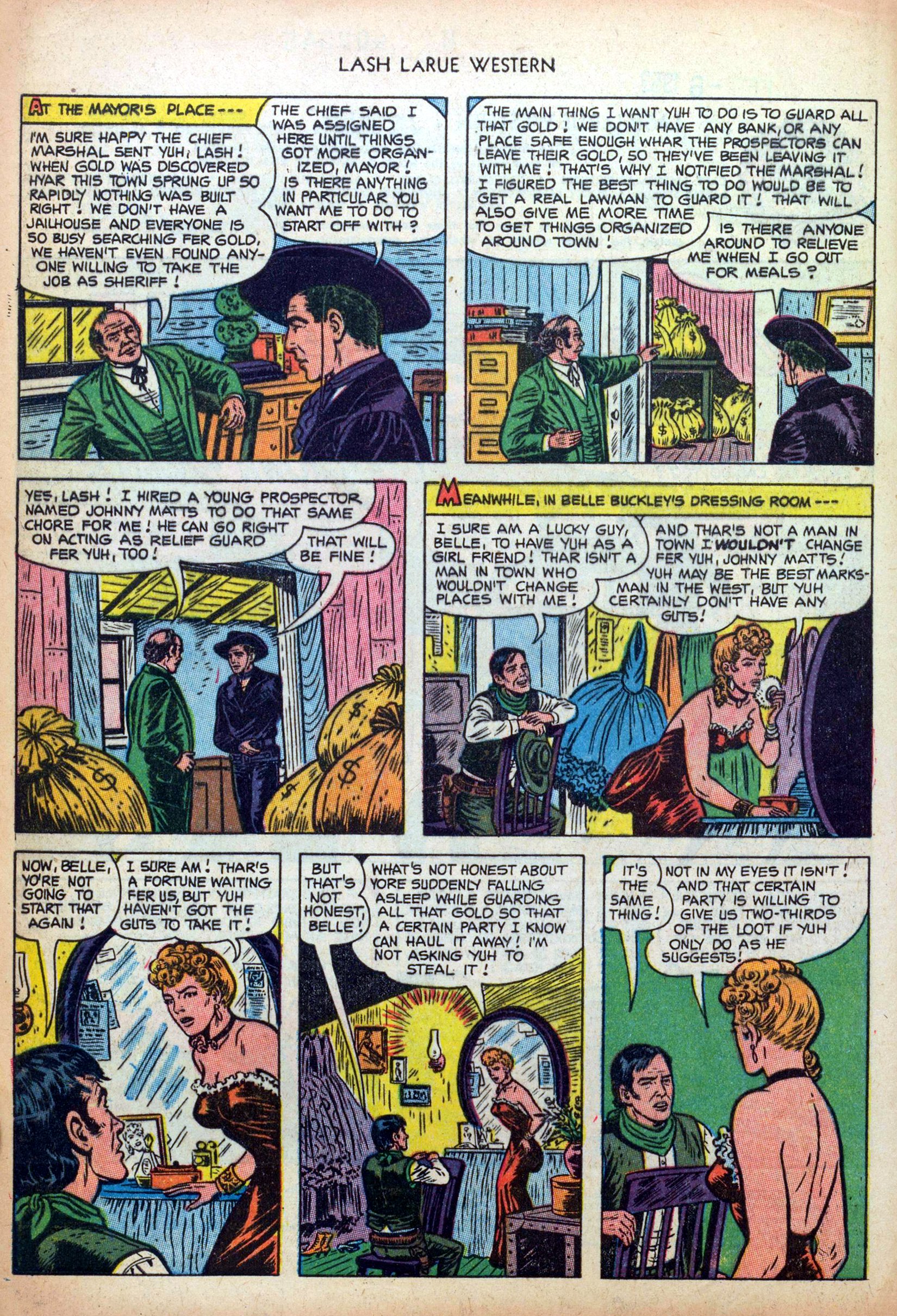 Read online Lash Larue Western (1949) comic -  Issue #38 - 4