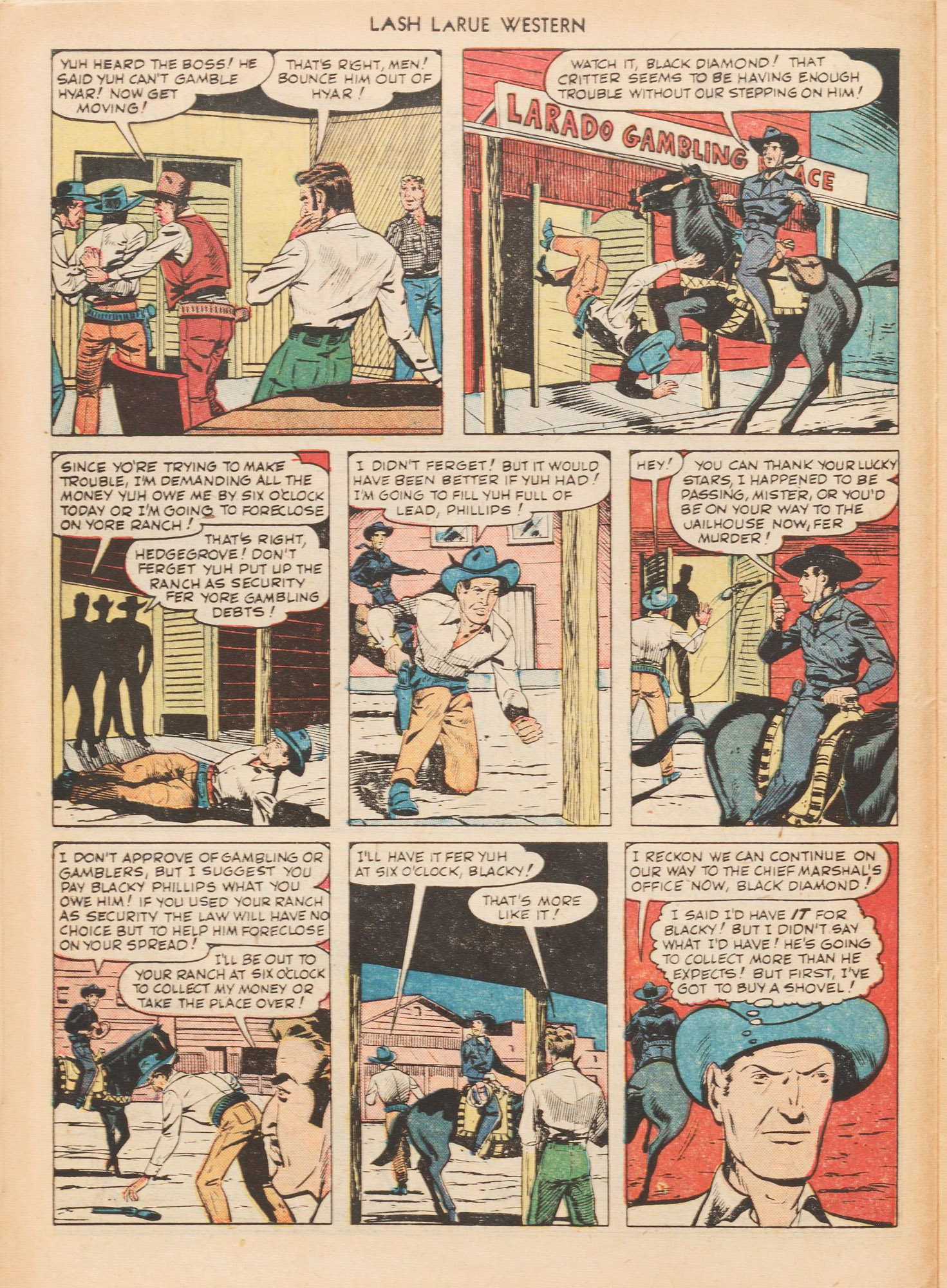 Read online Lash Larue Western (1949) comic -  Issue #7 - 20