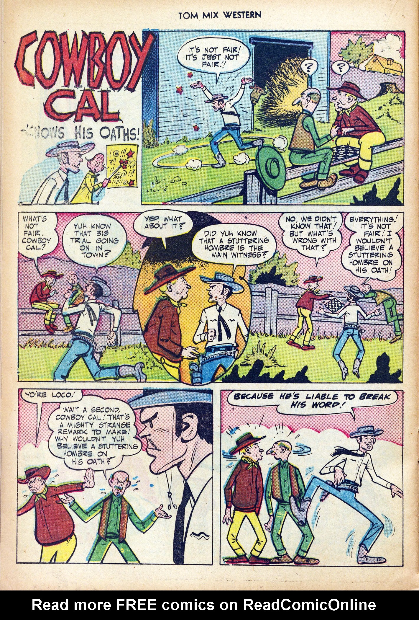 Read online Tom Mix Western (1948) comic -  Issue #42 - 36