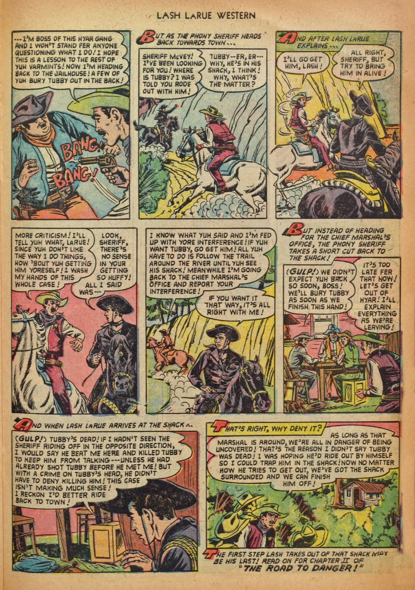 Read online Lash Larue Western (1949) comic -  Issue #41 - 27