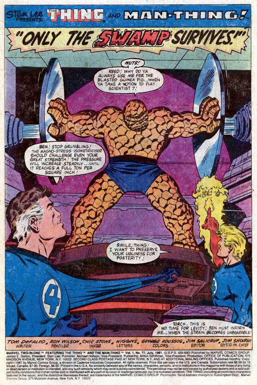 Read online Marvel Two-In-One comic -  Issue #77 - 2