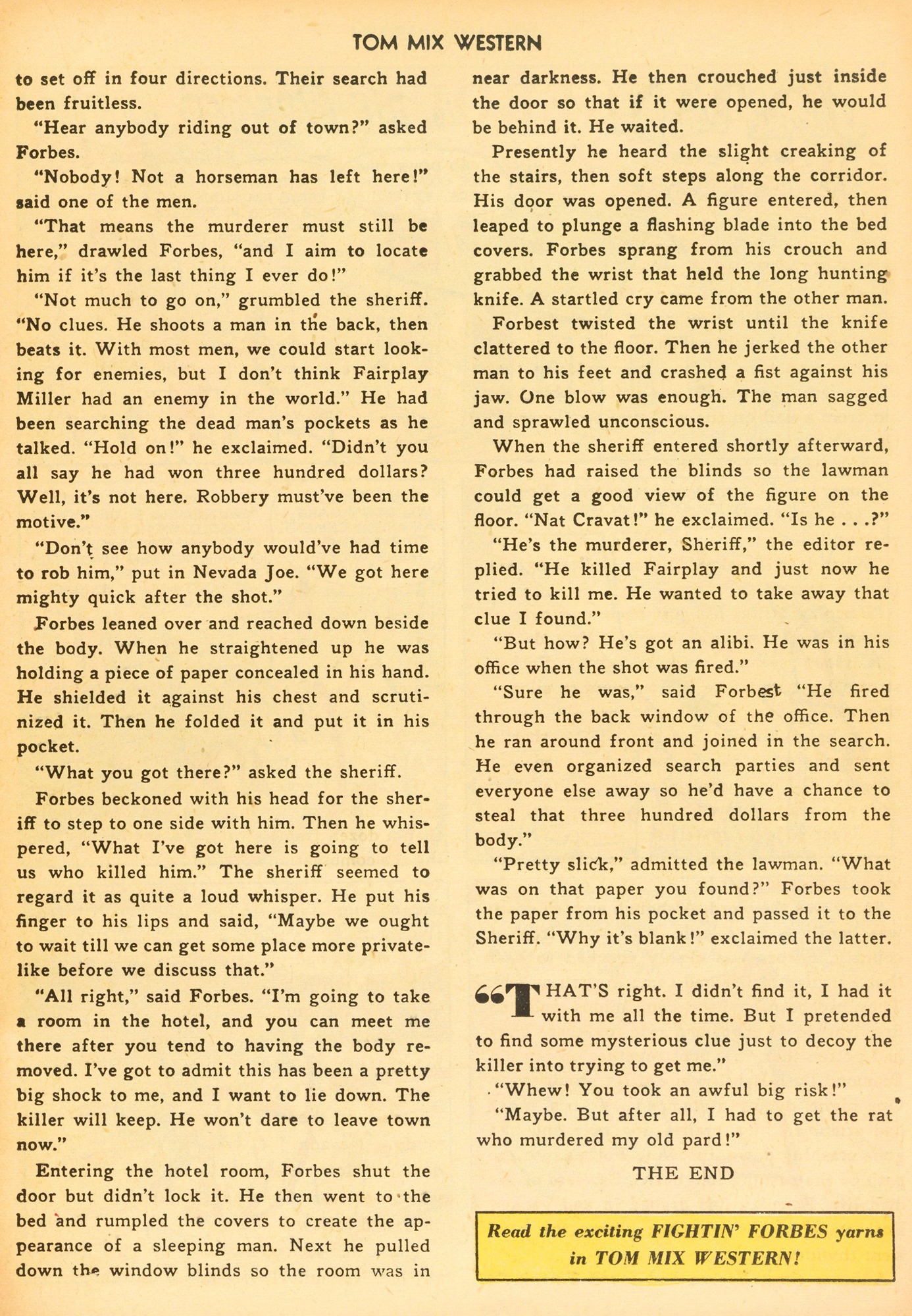 Read online Tom Mix Western (1948) comic -  Issue #59 - 13