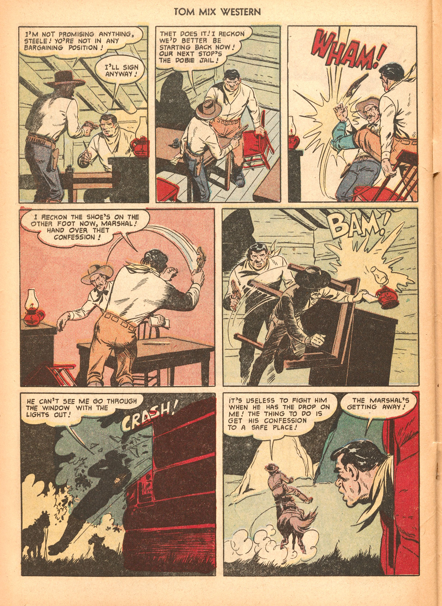 Read online Tom Mix Western (1948) comic -  Issue #40 - 44
