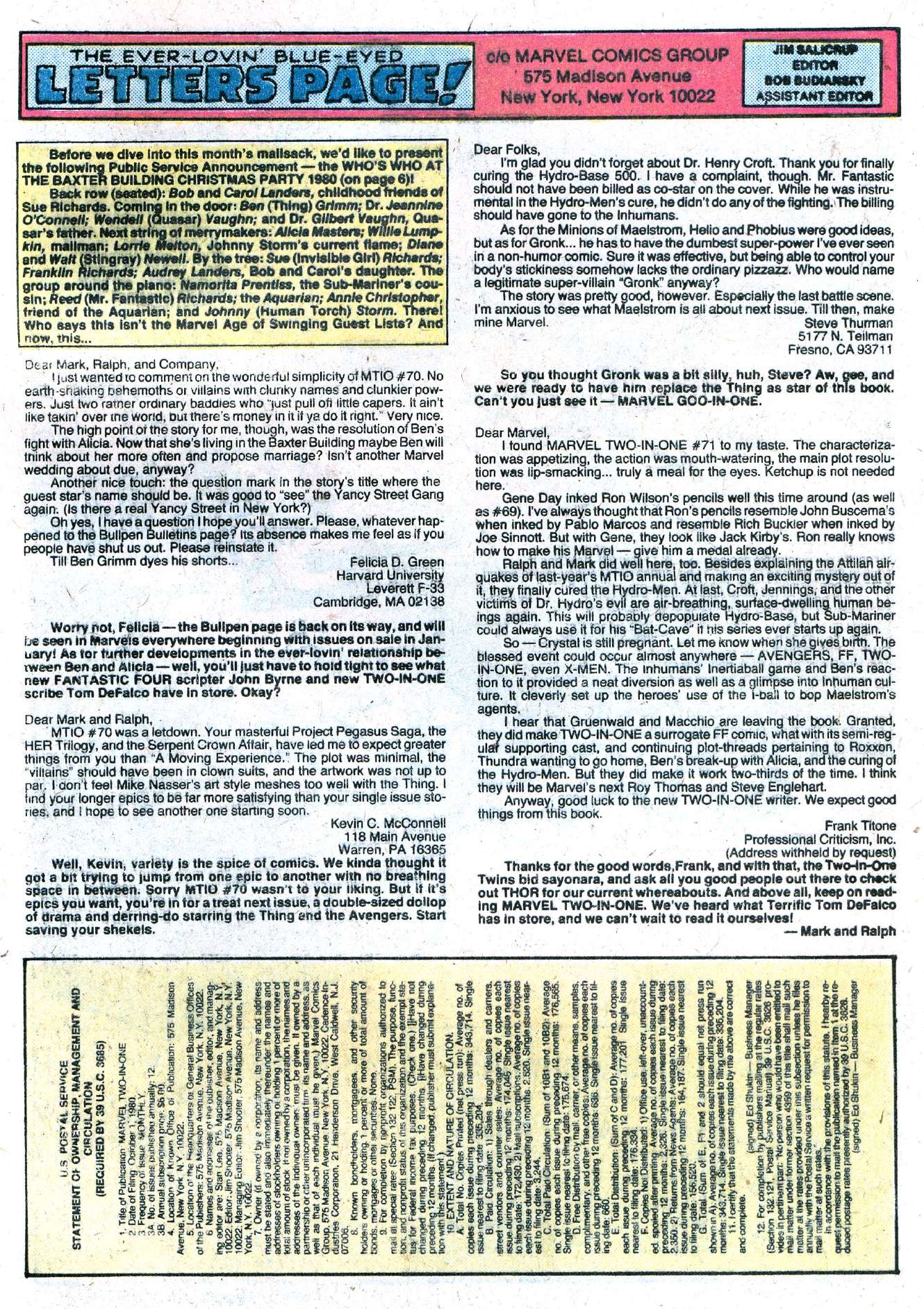 Read online Marvel Two-In-One comic -  Issue #74 - 32