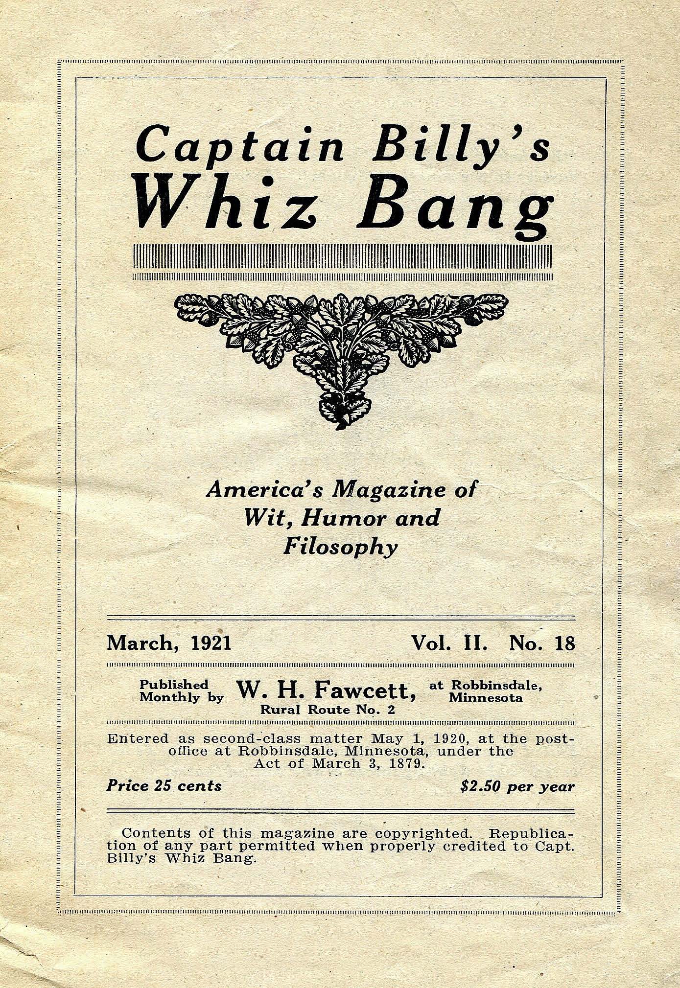 Read online Captain Billy's Whiz Bang comic -  Issue #18 - 3