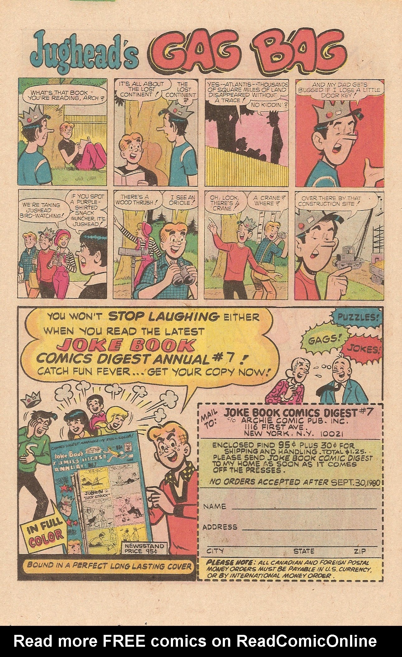 Read online Jughead's Jokes comic -  Issue #70 - 18