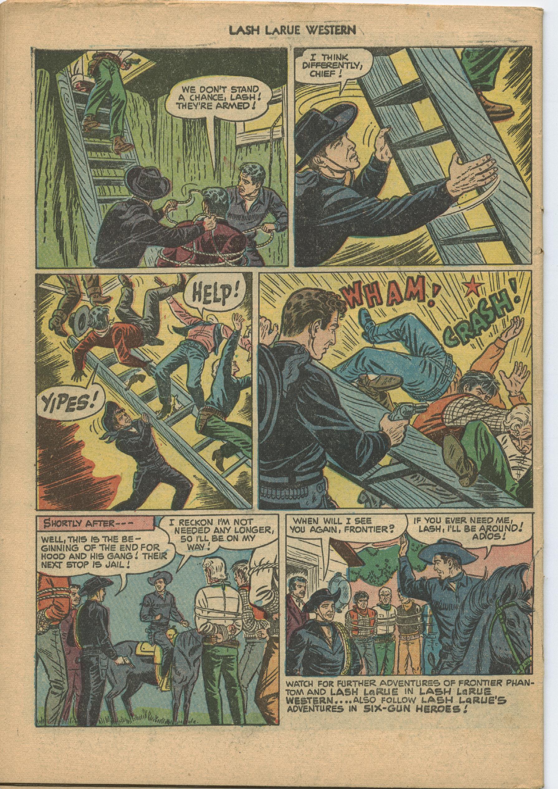 Read online Lash Larue Western (1949) comic -  Issue #21 - 34