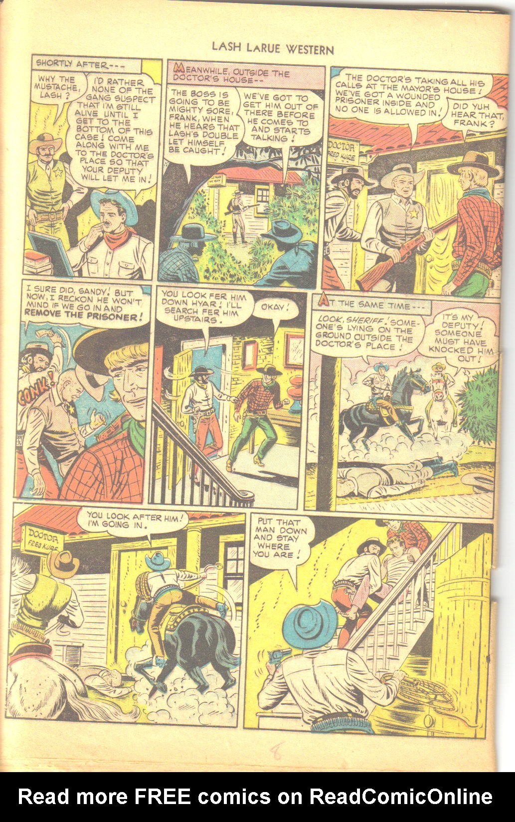 Read online Lash Larue Western (1949) comic -  Issue #6 - 8
