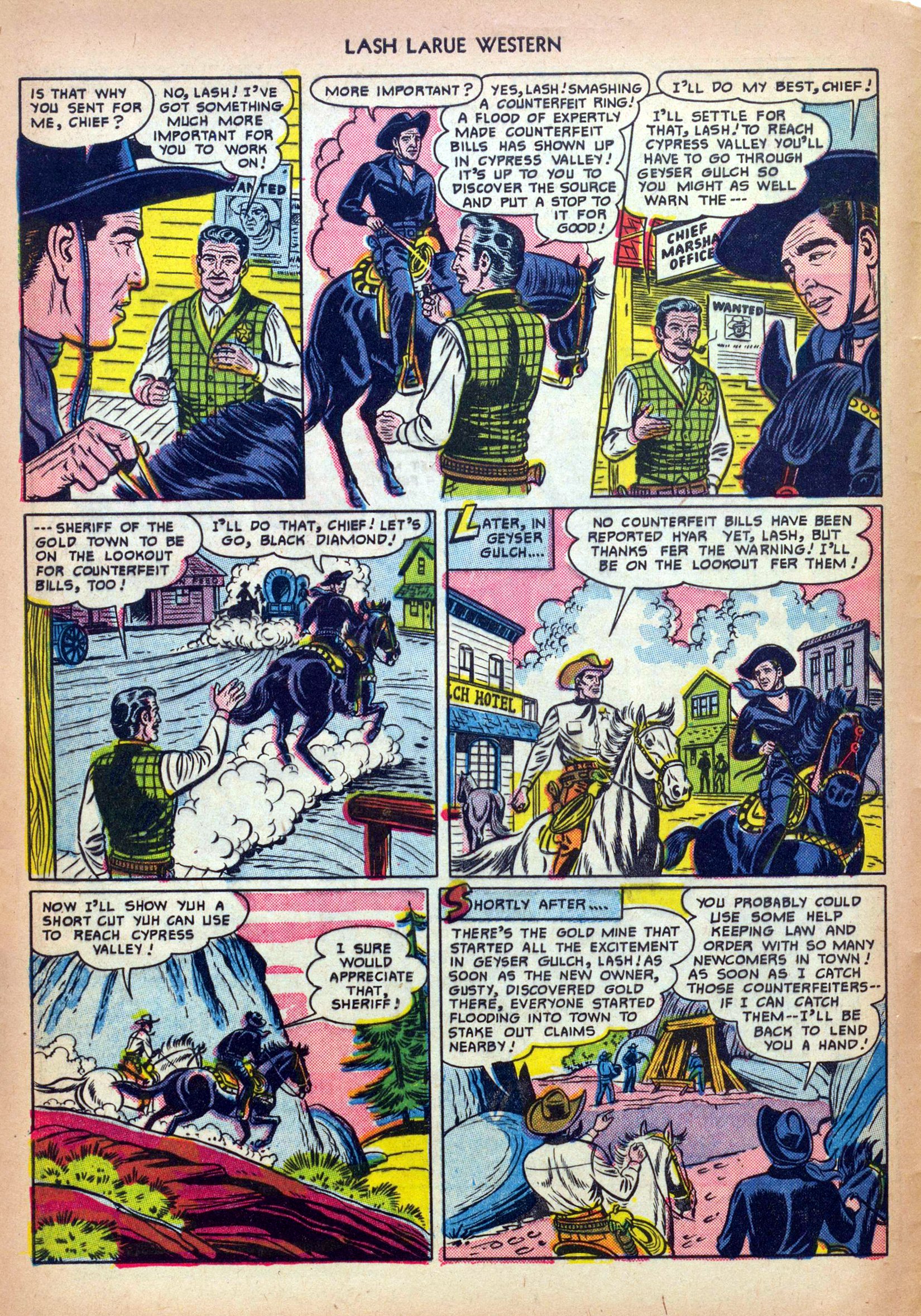 Read online Lash Larue Western (1949) comic -  Issue #13 - 4