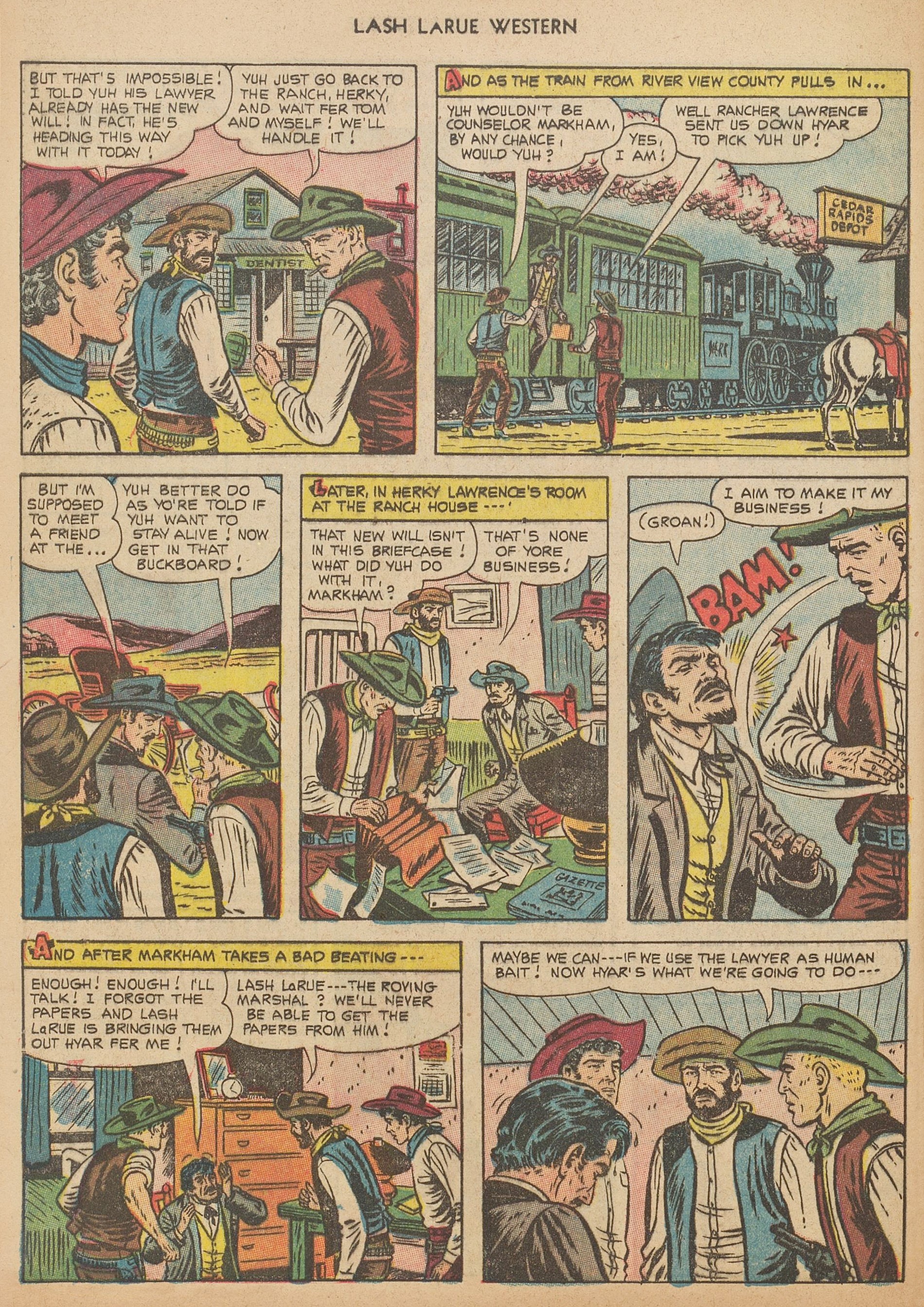 Read online Lash Larue Western (1949) comic -  Issue #40 - 32