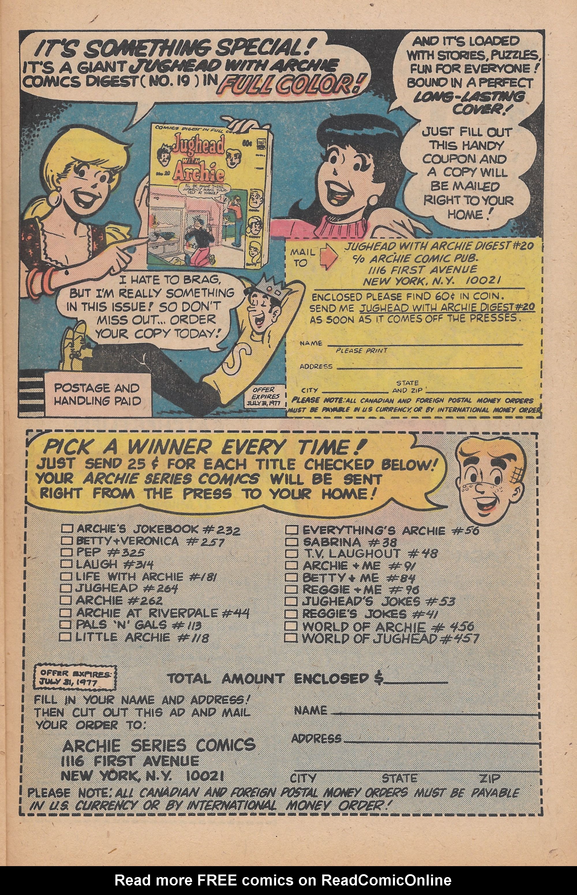 Read online Jughead's Jokes comic -  Issue #53 - 27