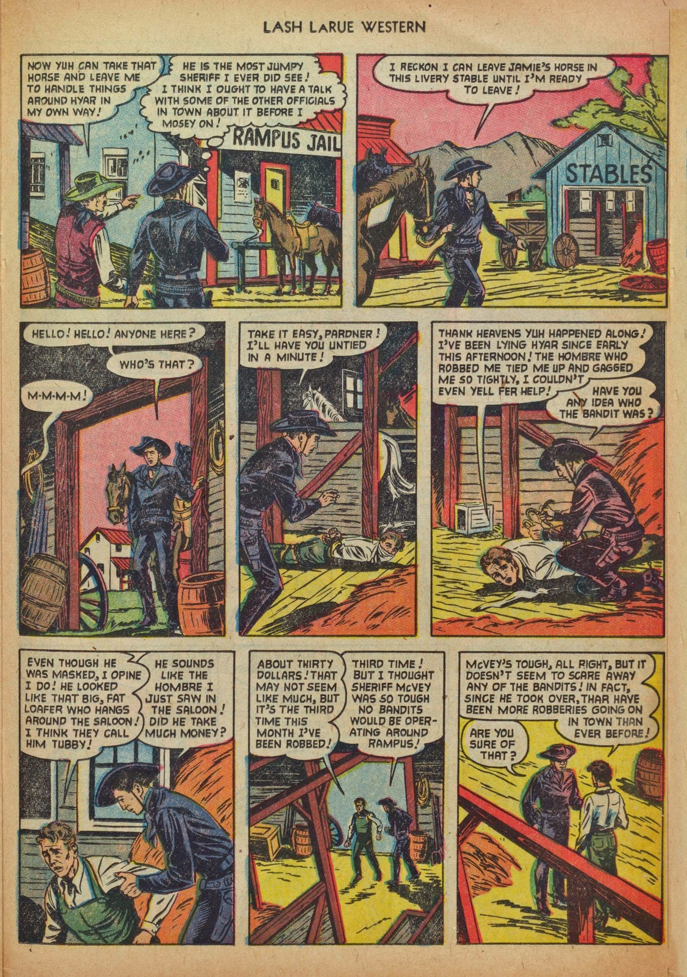 Read online Lash Larue Western (1949) comic -  Issue #41 - 25