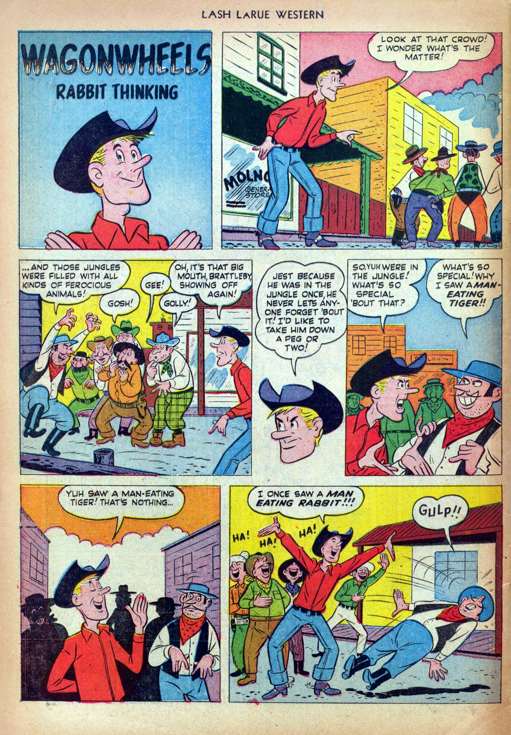 Read online Lash Larue Western (1949) comic -  Issue #13 - 34