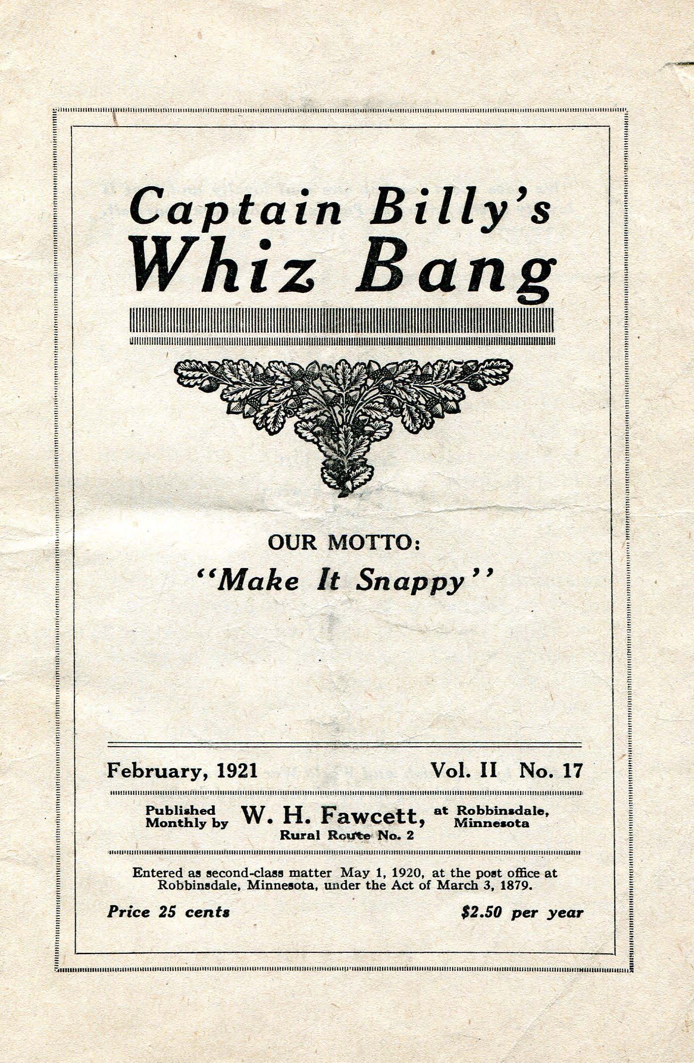 Read online Captain Billy's Whiz Bang comic -  Issue #17 - 3