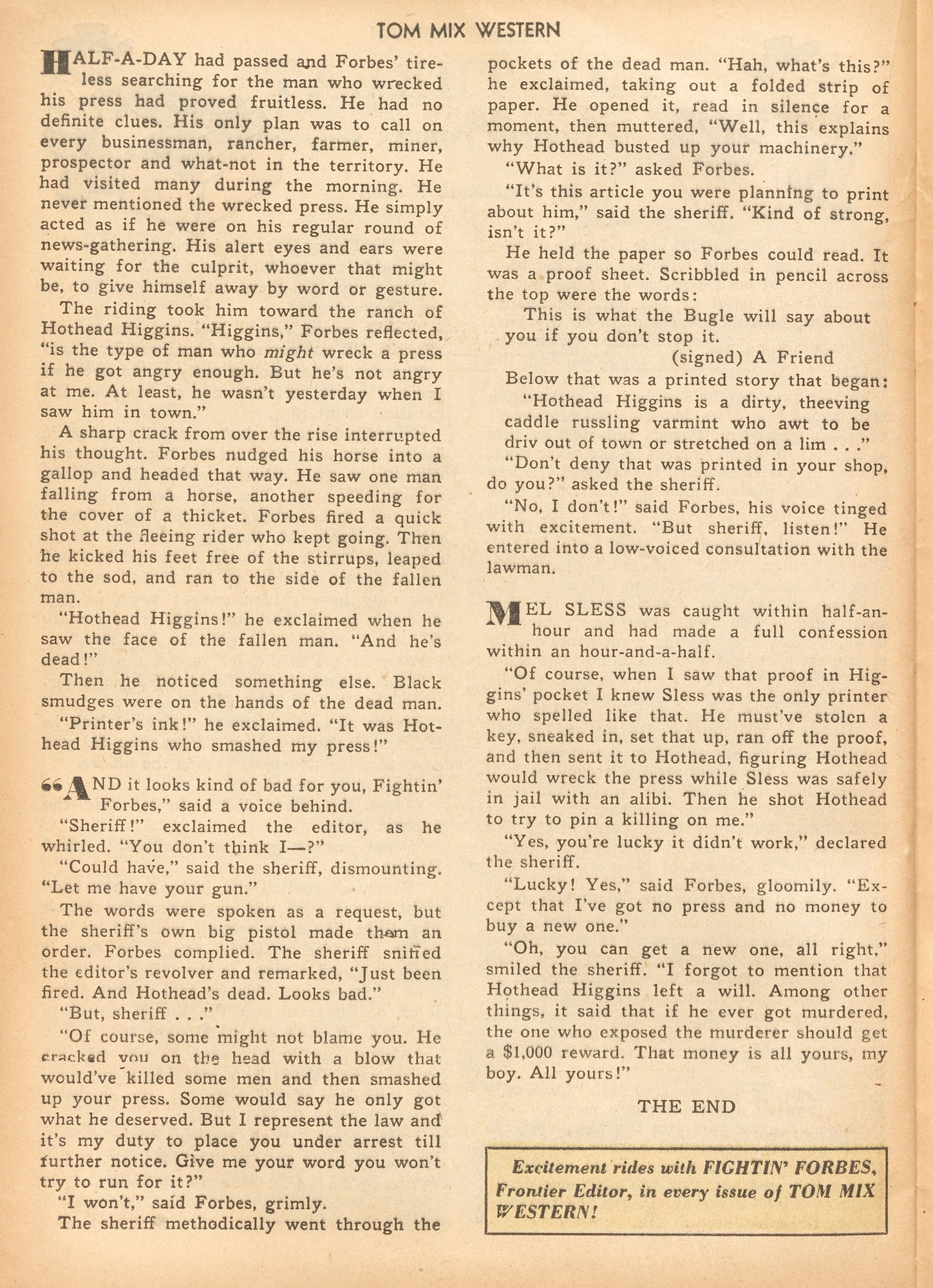 Read online Tom Mix Western (1948) comic -  Issue #23 - 36