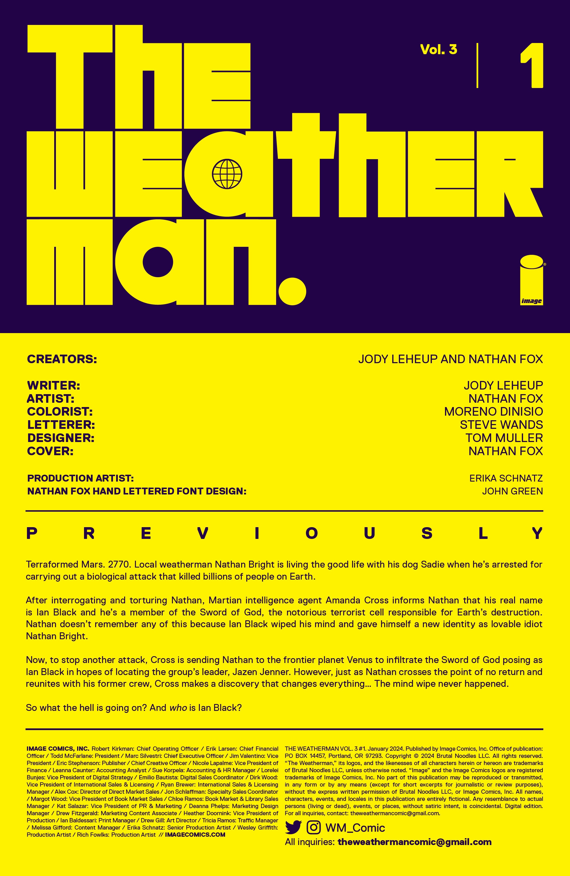 Read online The Weatherman (2024) comic -  Issue #1 - 2