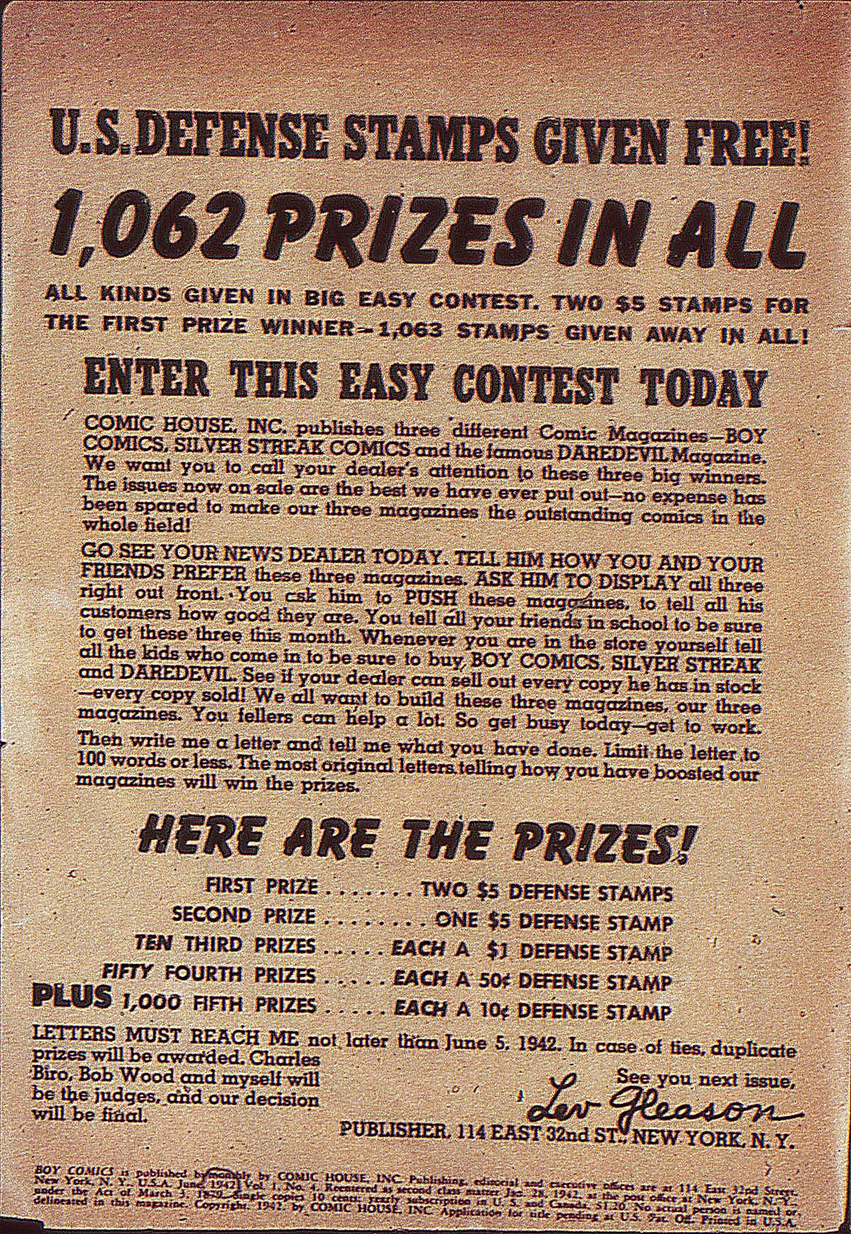 Read online Boy Comics comic -  Issue #4 - 2