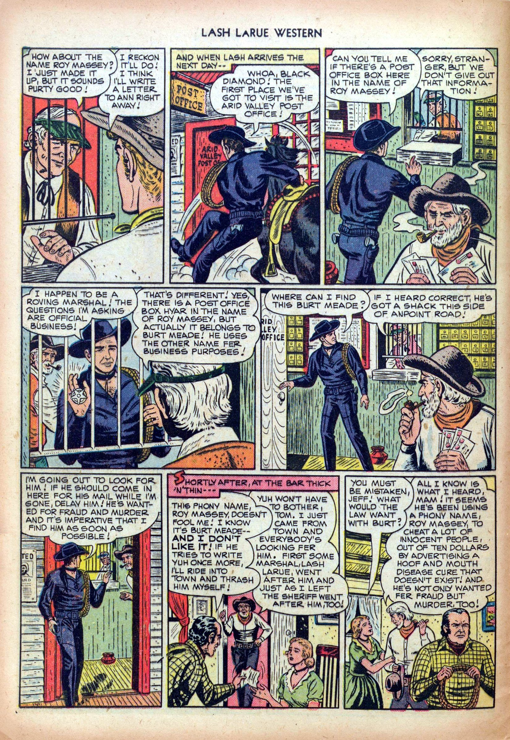Read online Lash Larue Western (1949) comic -  Issue #4 - 8
