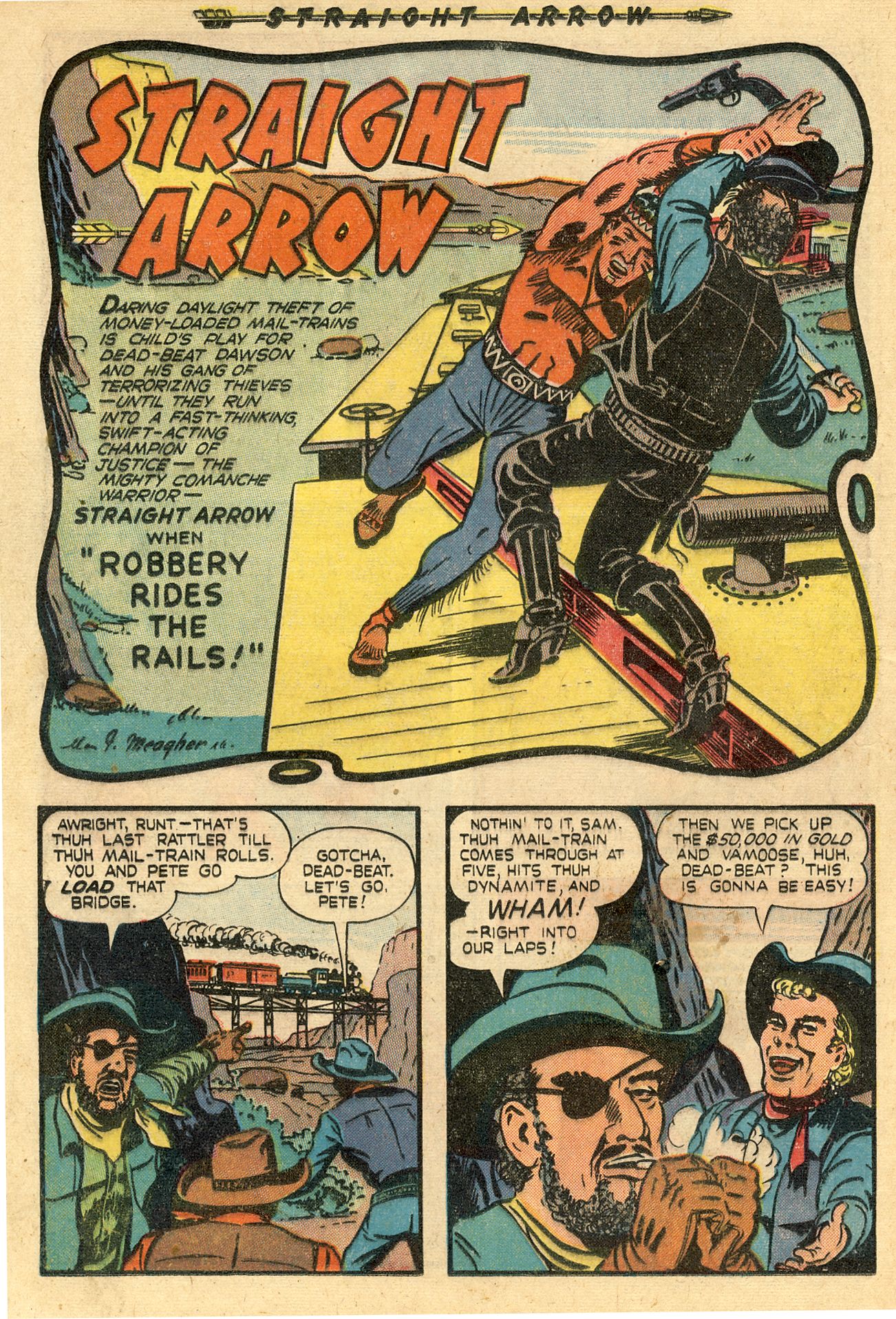 Read online Straight Arrow comic -  Issue #8 - 12