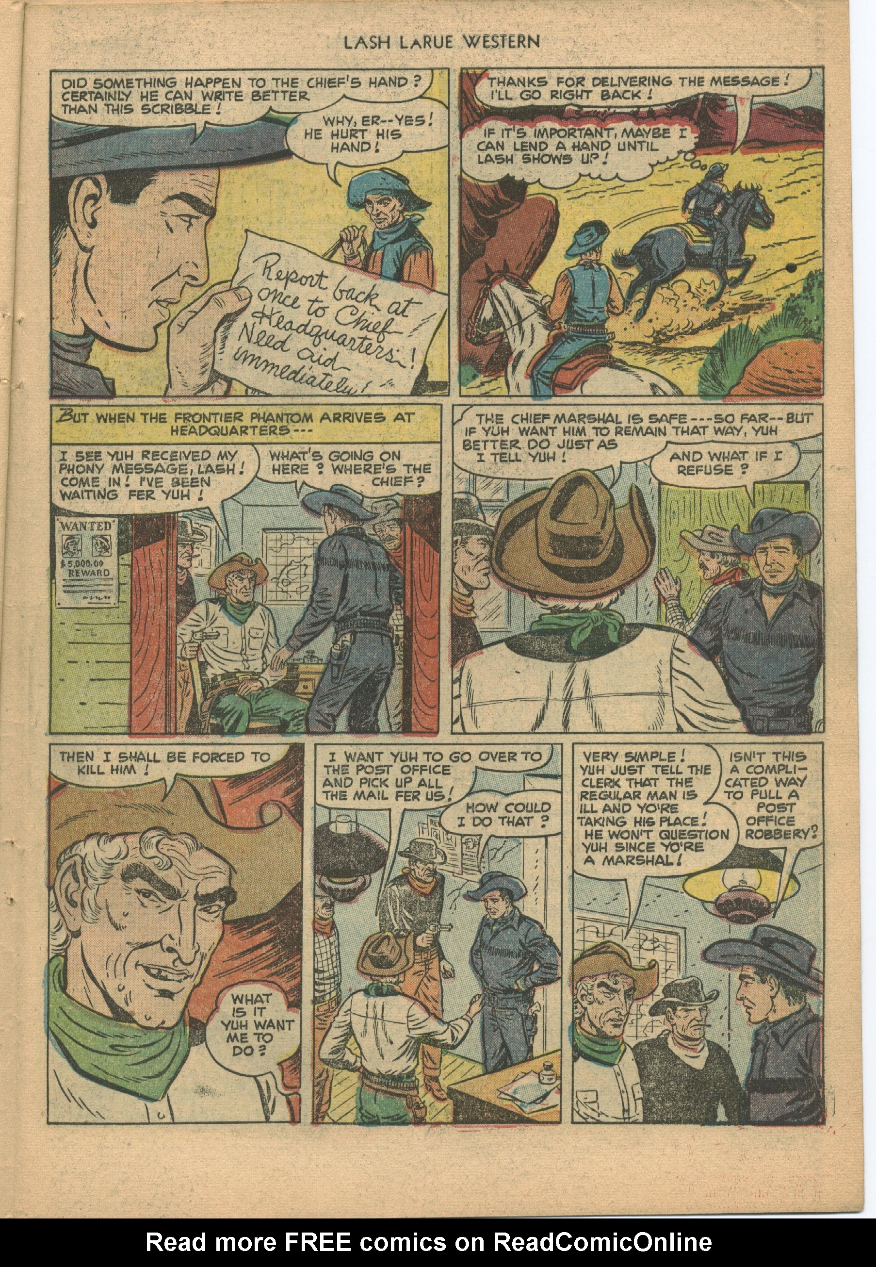 Read online Lash Larue Western (1949) comic -  Issue #21 - 27