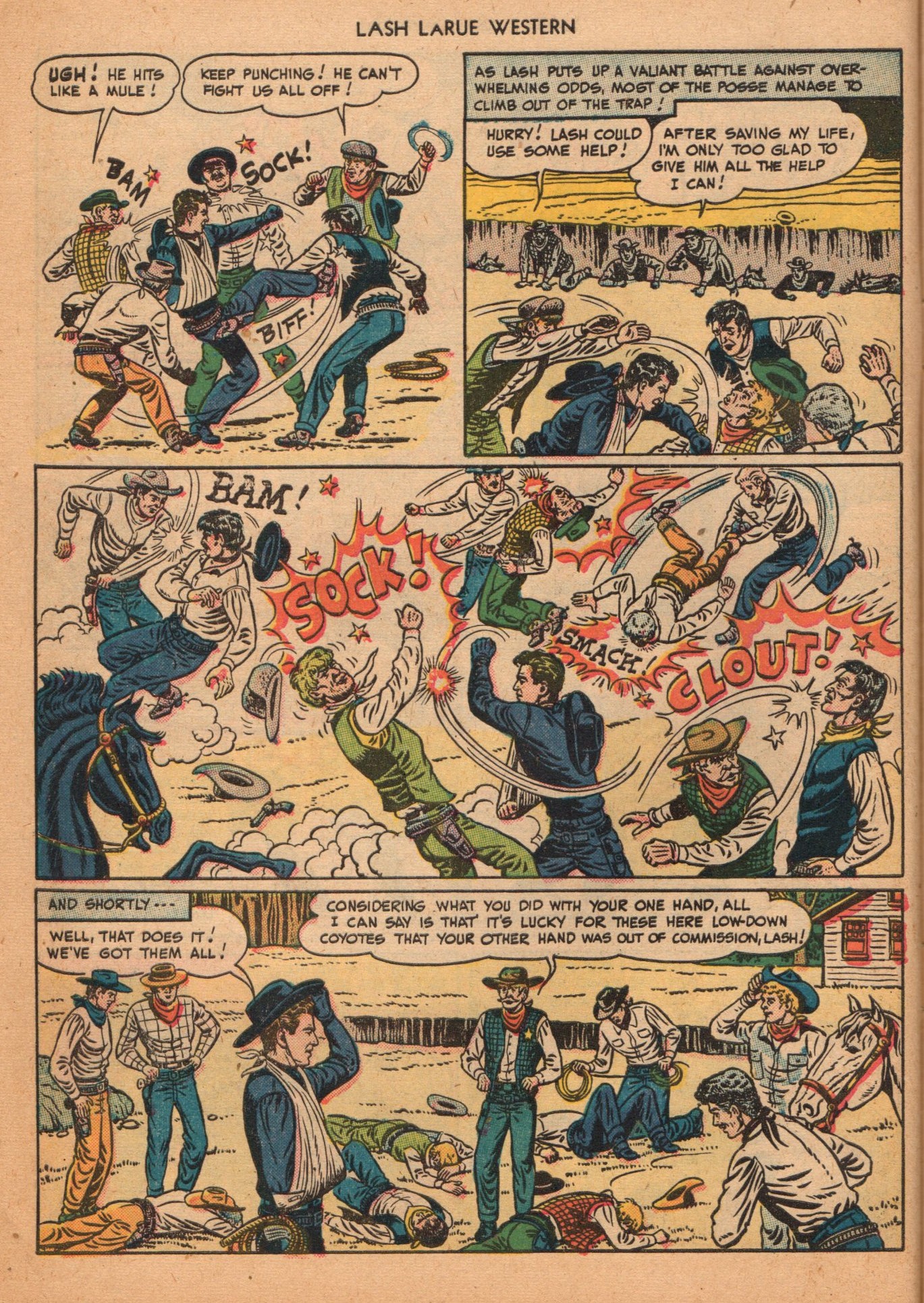 Read online Lash Larue Western (1949) comic -  Issue #2 - 10