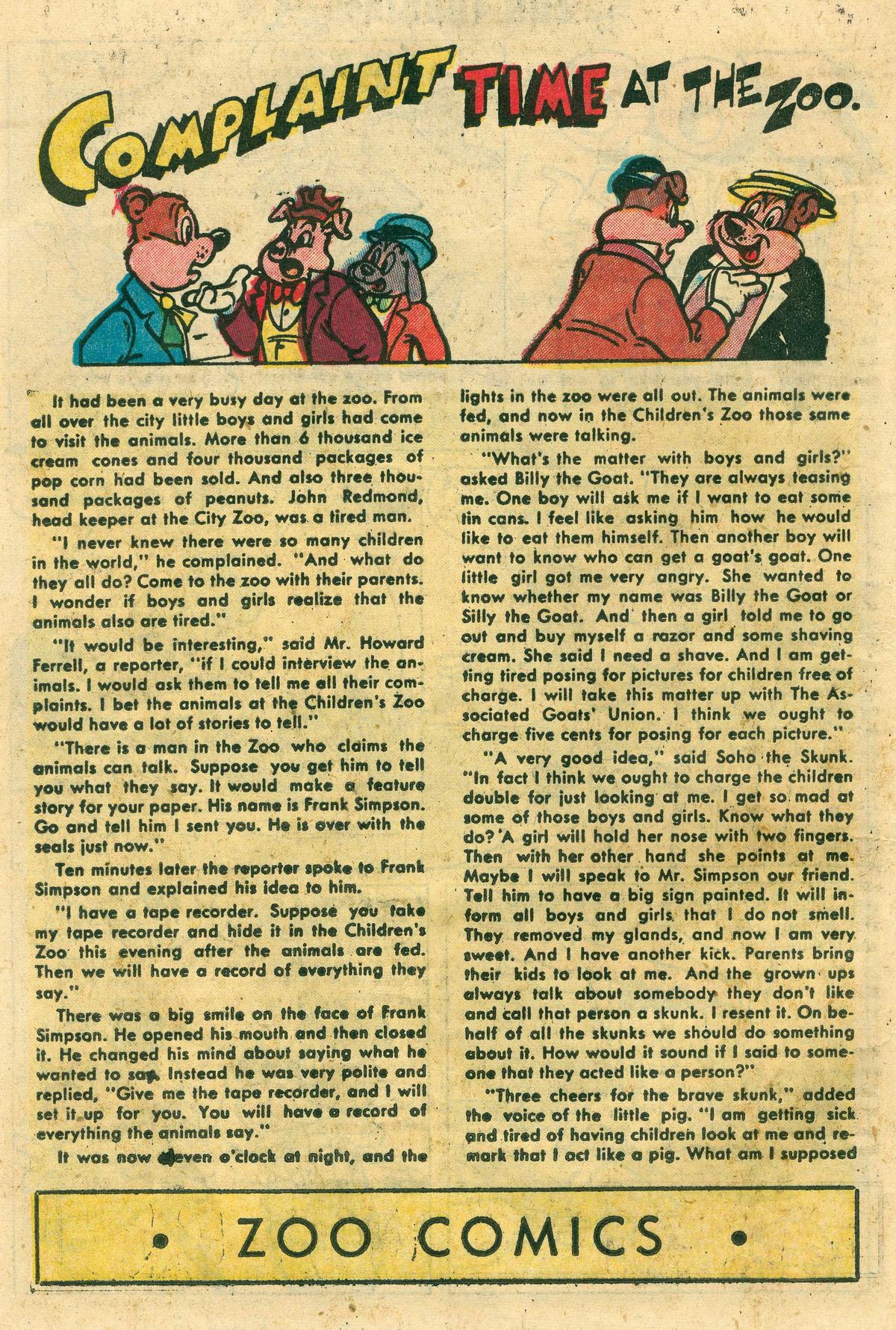 Read online Zoo Funnies comic -  Issue #2 - 18