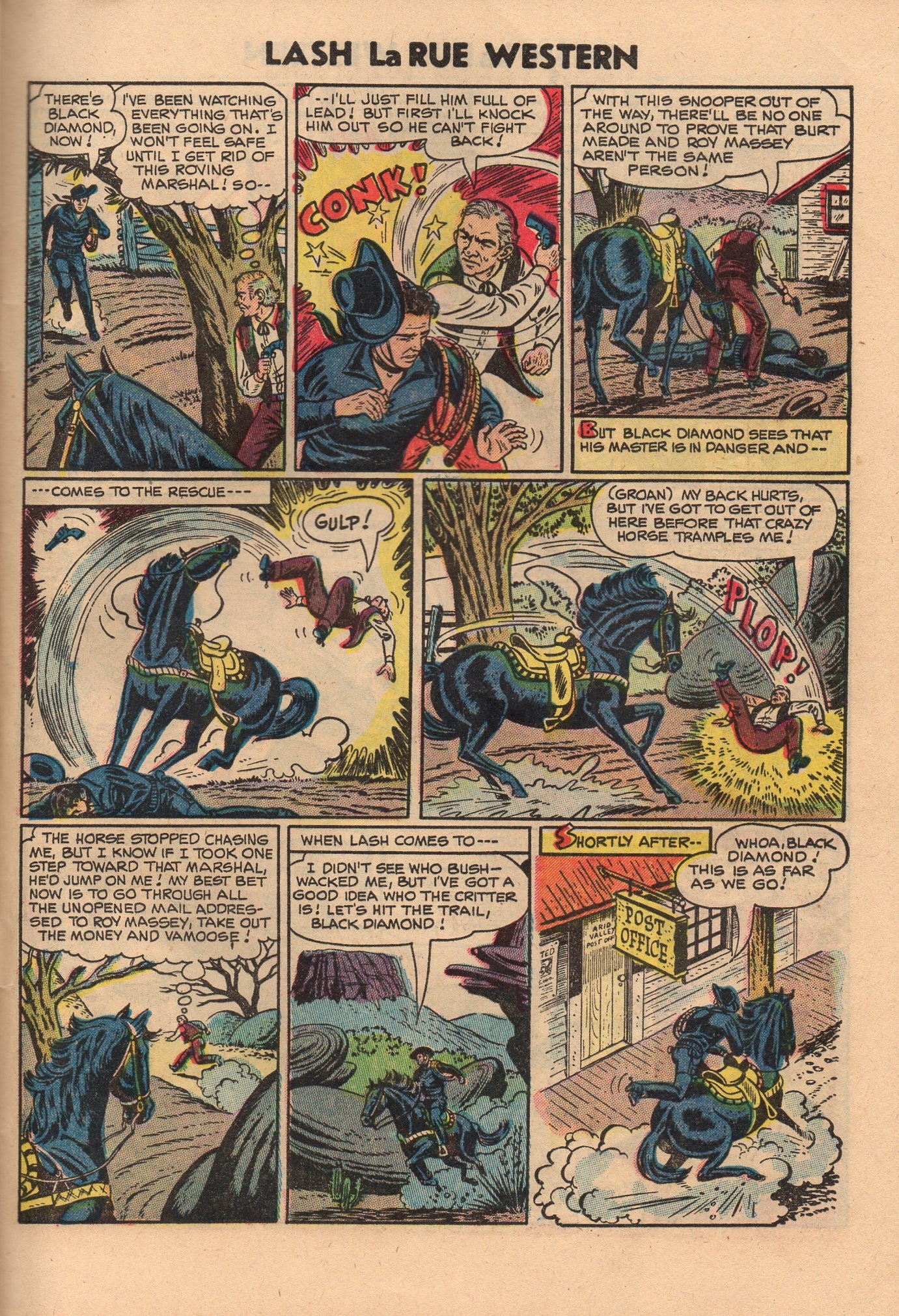 Read online Lash Larue Western (1949) comic -  Issue #50 - 29