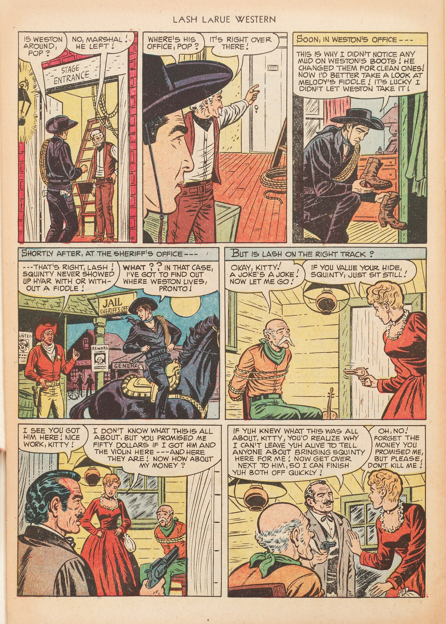 Read online Lash Larue Western (1949) comic -  Issue #20 - 30