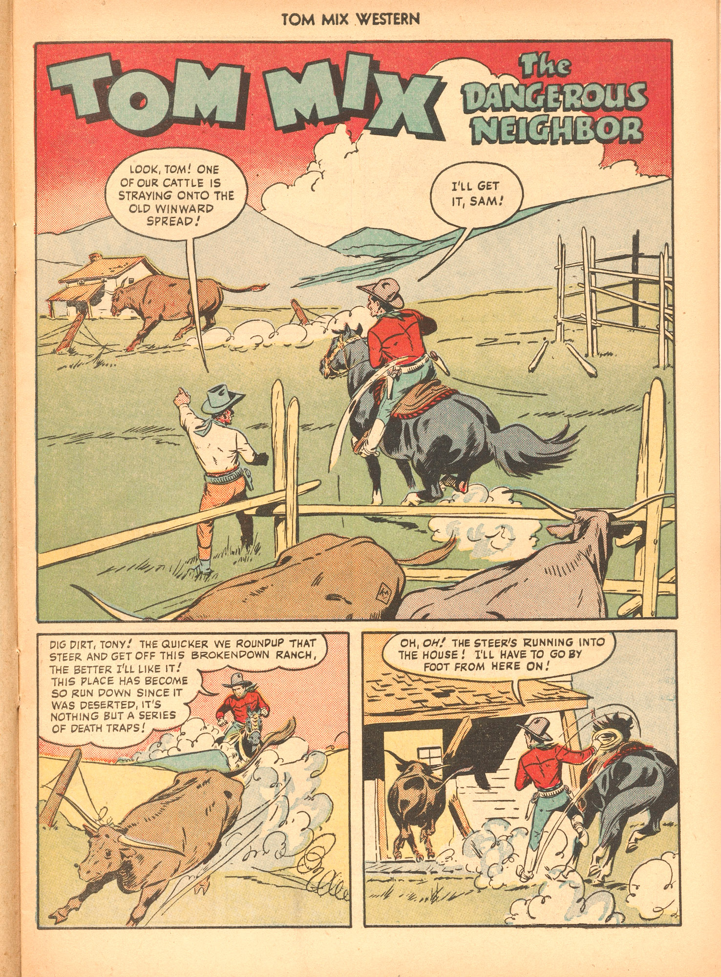 Read online Tom Mix Western (1948) comic -  Issue #36 - 19