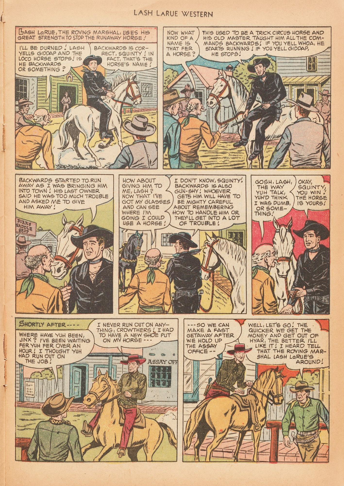 Read online Lash Larue Western (1949) comic -  Issue #15 - 17