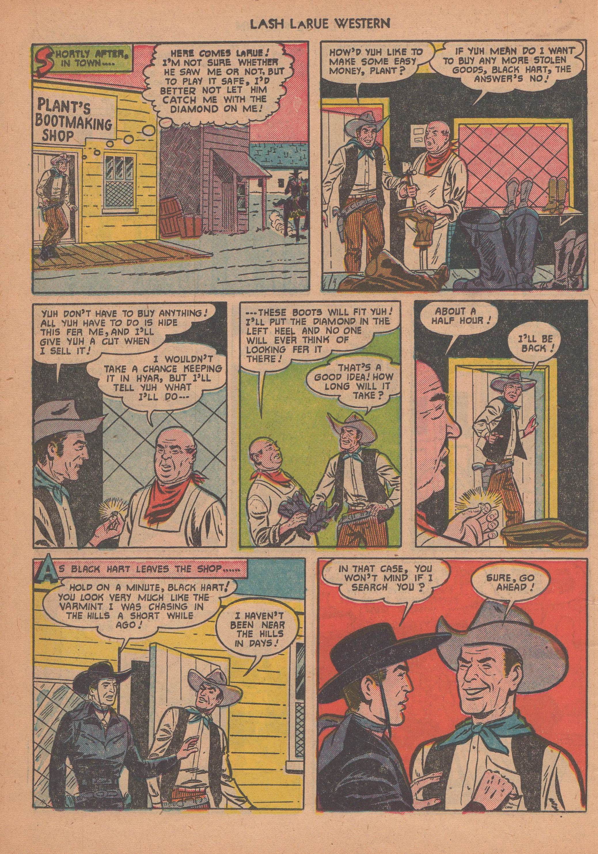 Read online Lash Larue Western (1949) comic -  Issue #14 - 19
