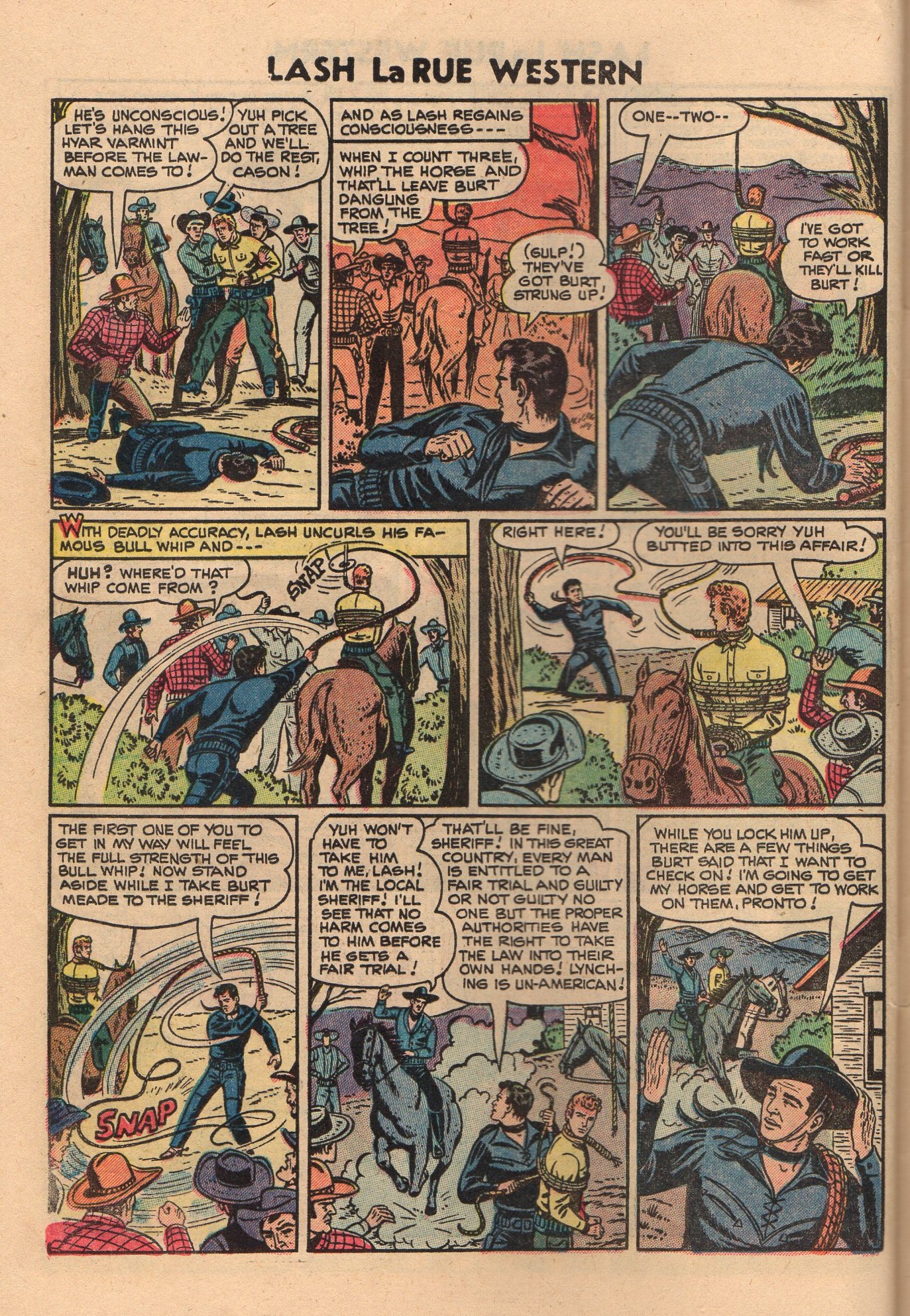 Read online Lash Larue Western (1949) comic -  Issue #50 - 28