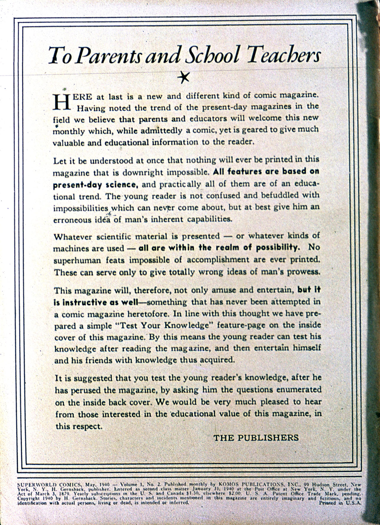 Read online Superworld Comics comic -  Issue #2 - 2