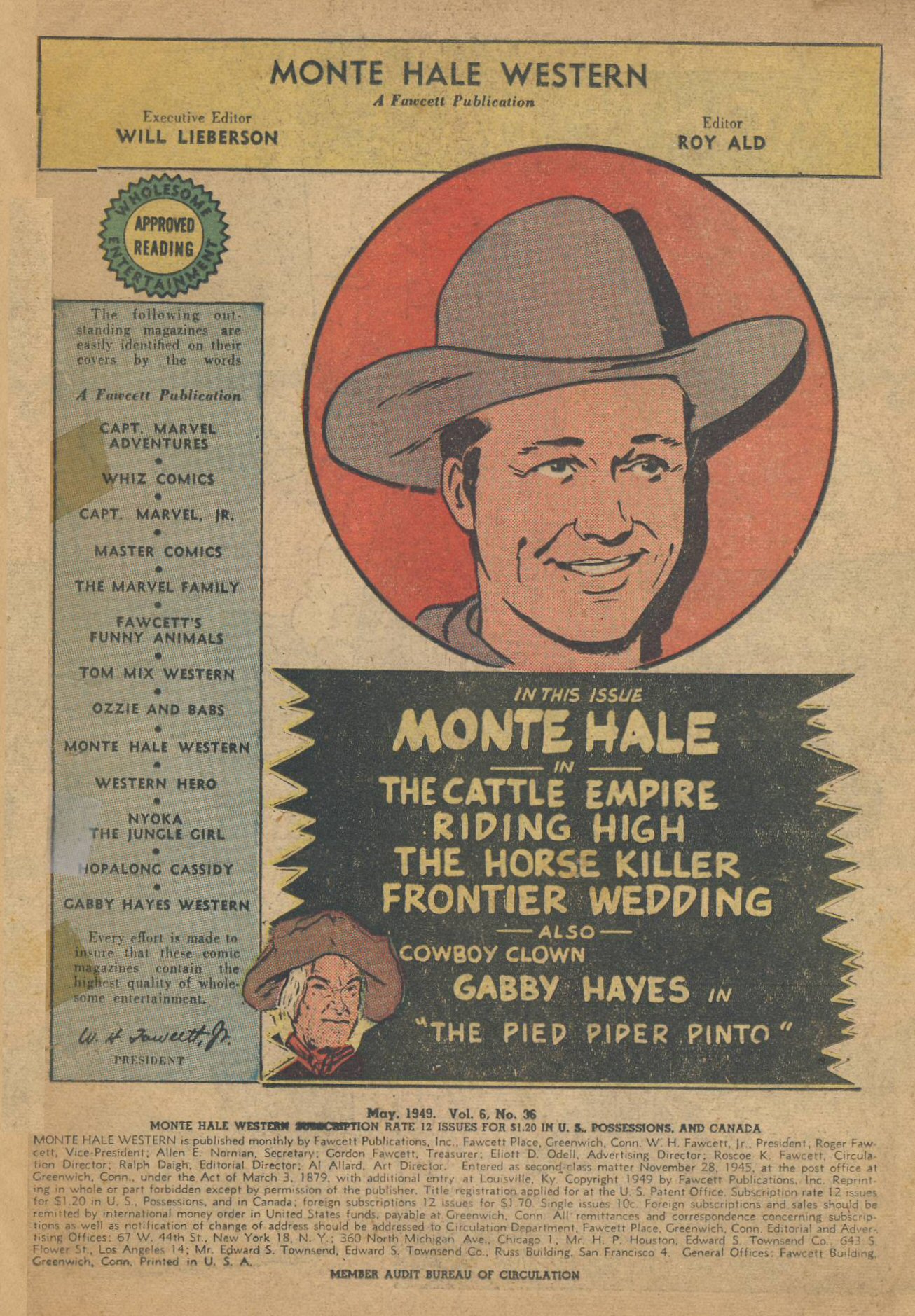 Read online Monte Hale Western comic -  Issue #36 - 2