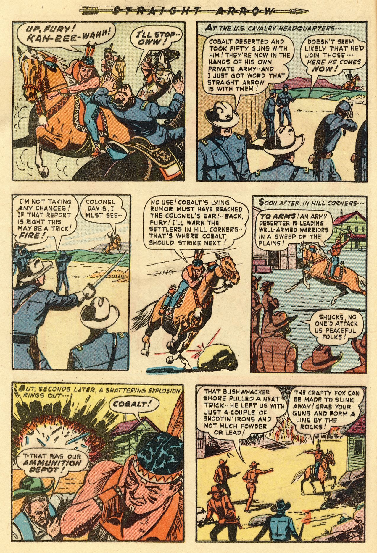 Read online Straight Arrow comic -  Issue #10 - 16