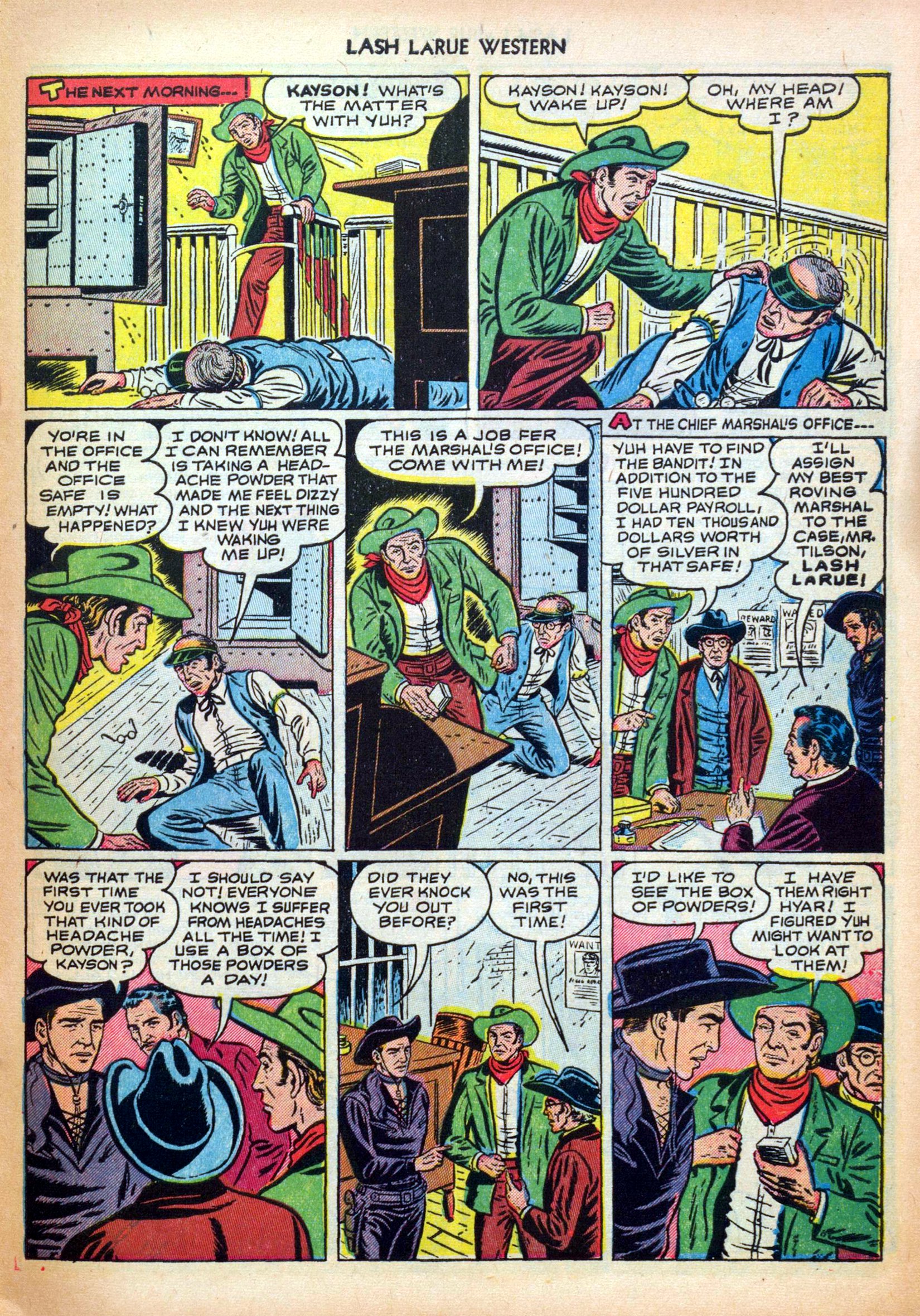 Read online Lash Larue Western (1949) comic -  Issue #30 - 29