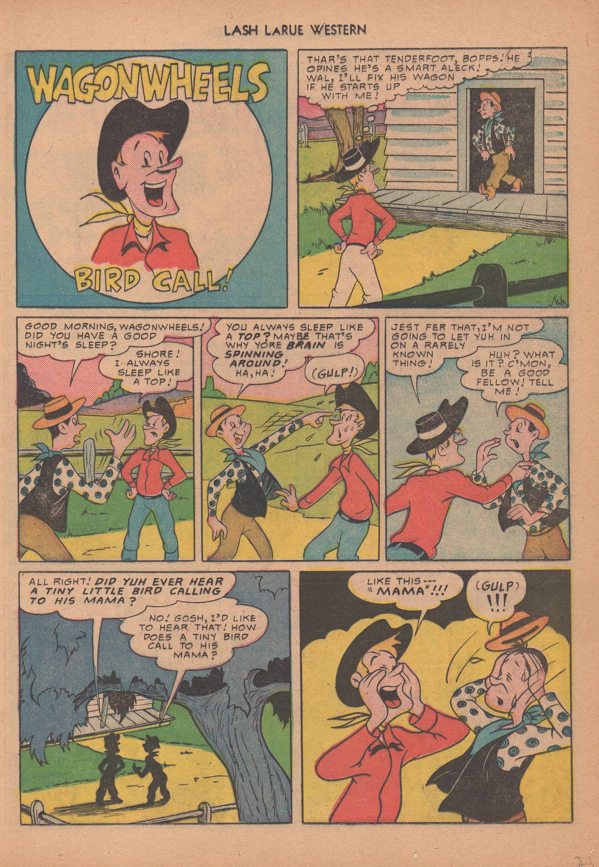 Read online Lash Larue Western (1949) comic -  Issue #14 - 26