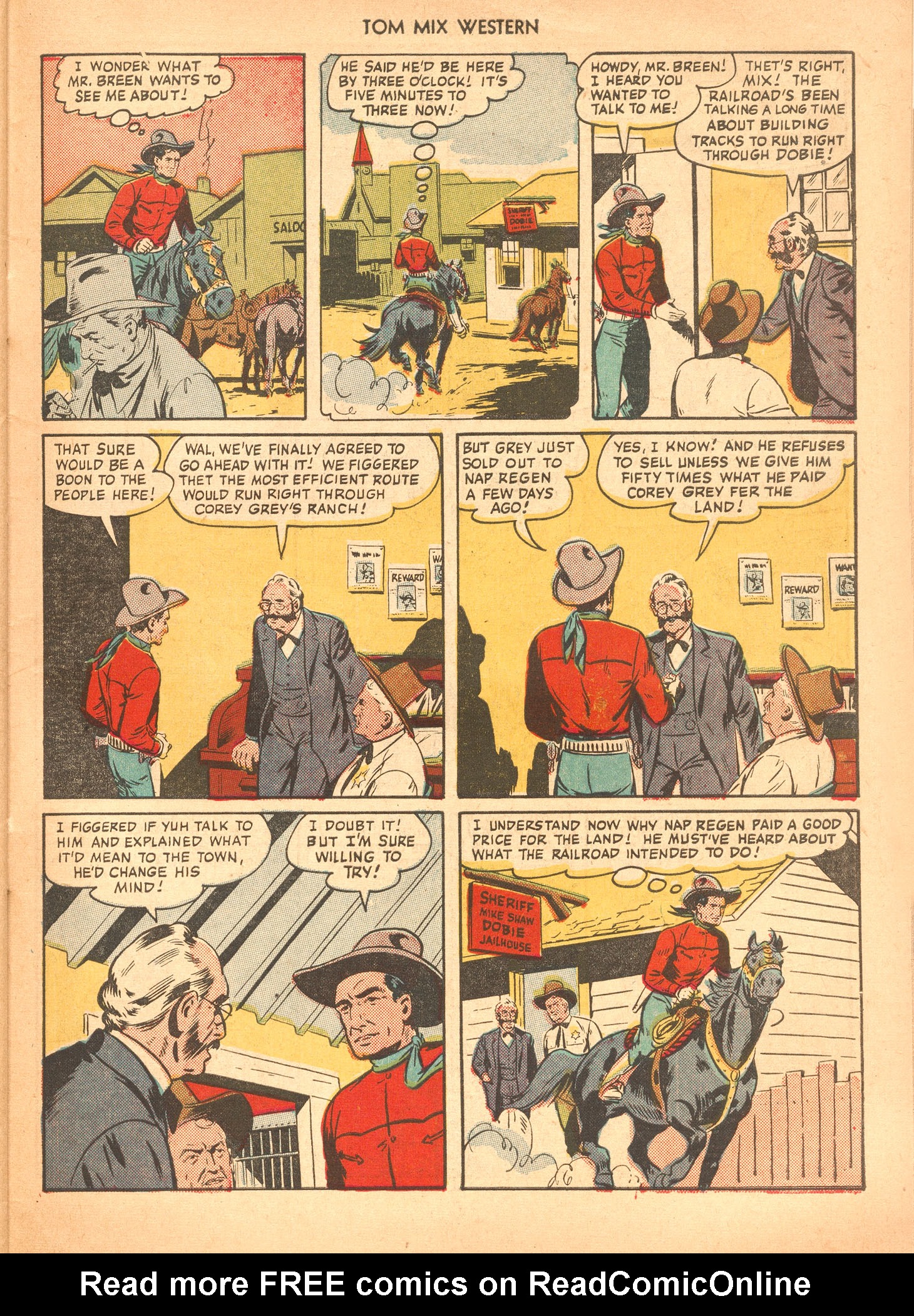 Read online Tom Mix Western (1948) comic -  Issue #36 - 43