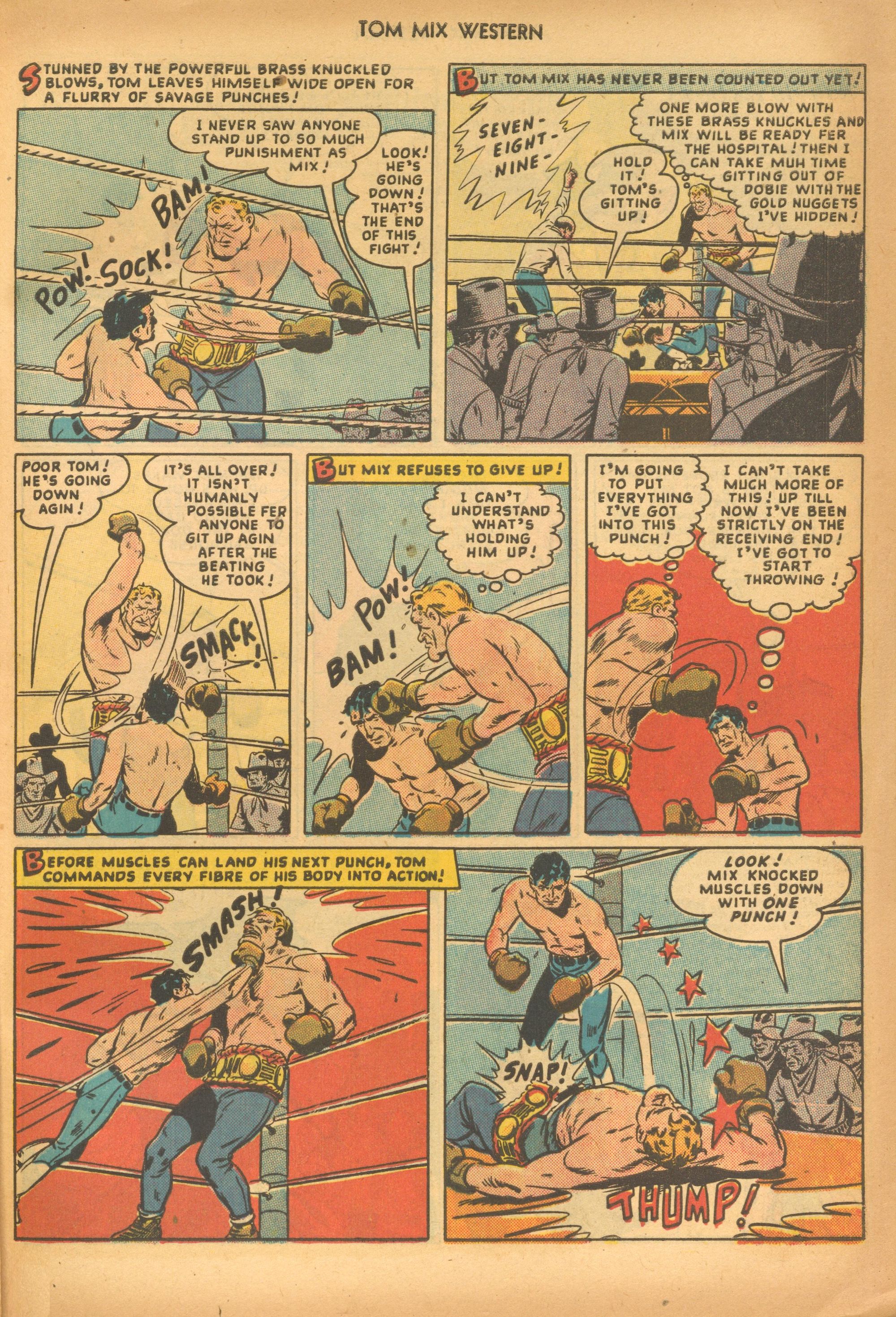 Read online Tom Mix Western (1948) comic -  Issue #20 - 21