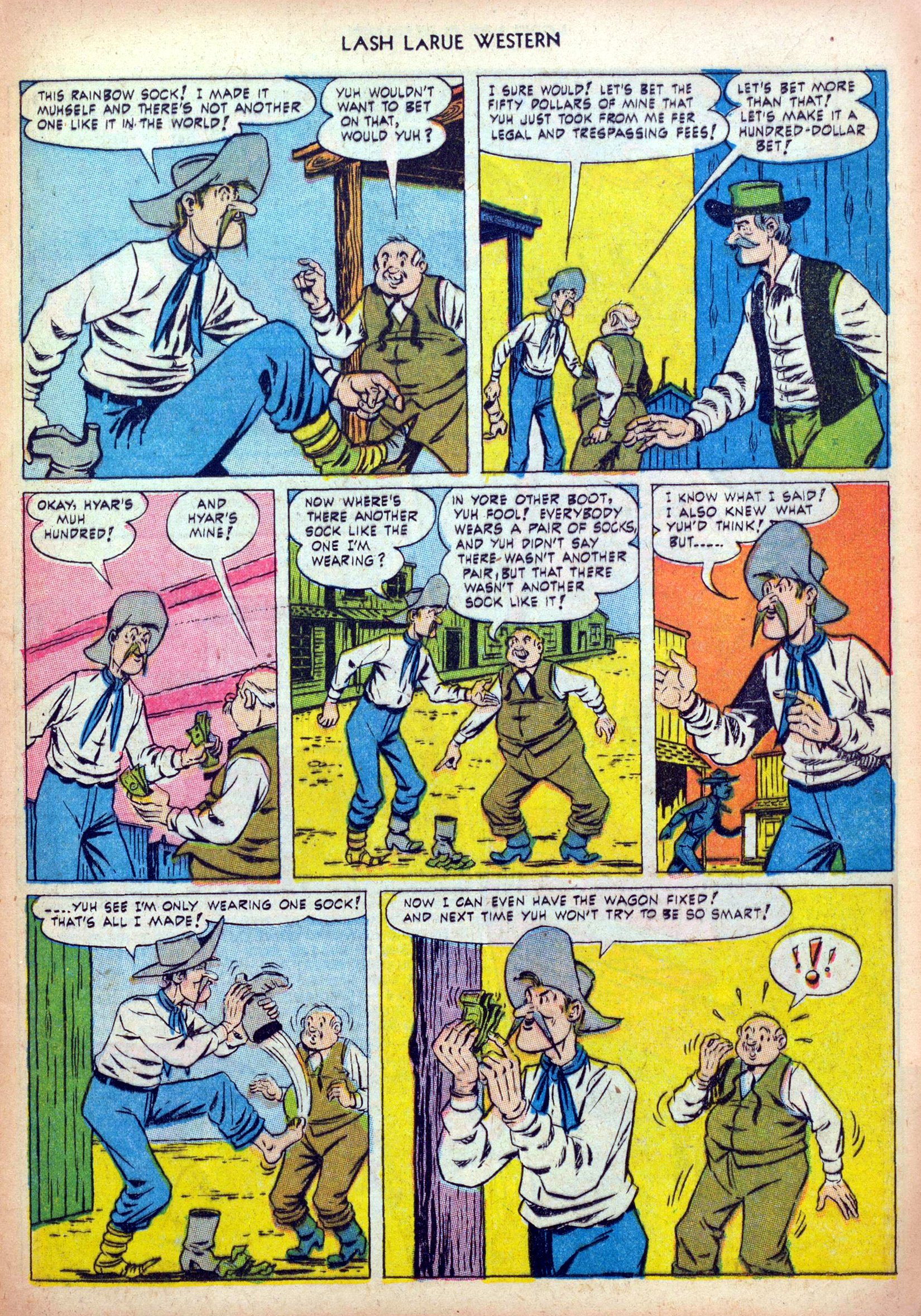 Read online Lash Larue Western (1949) comic -  Issue #36 - 13
