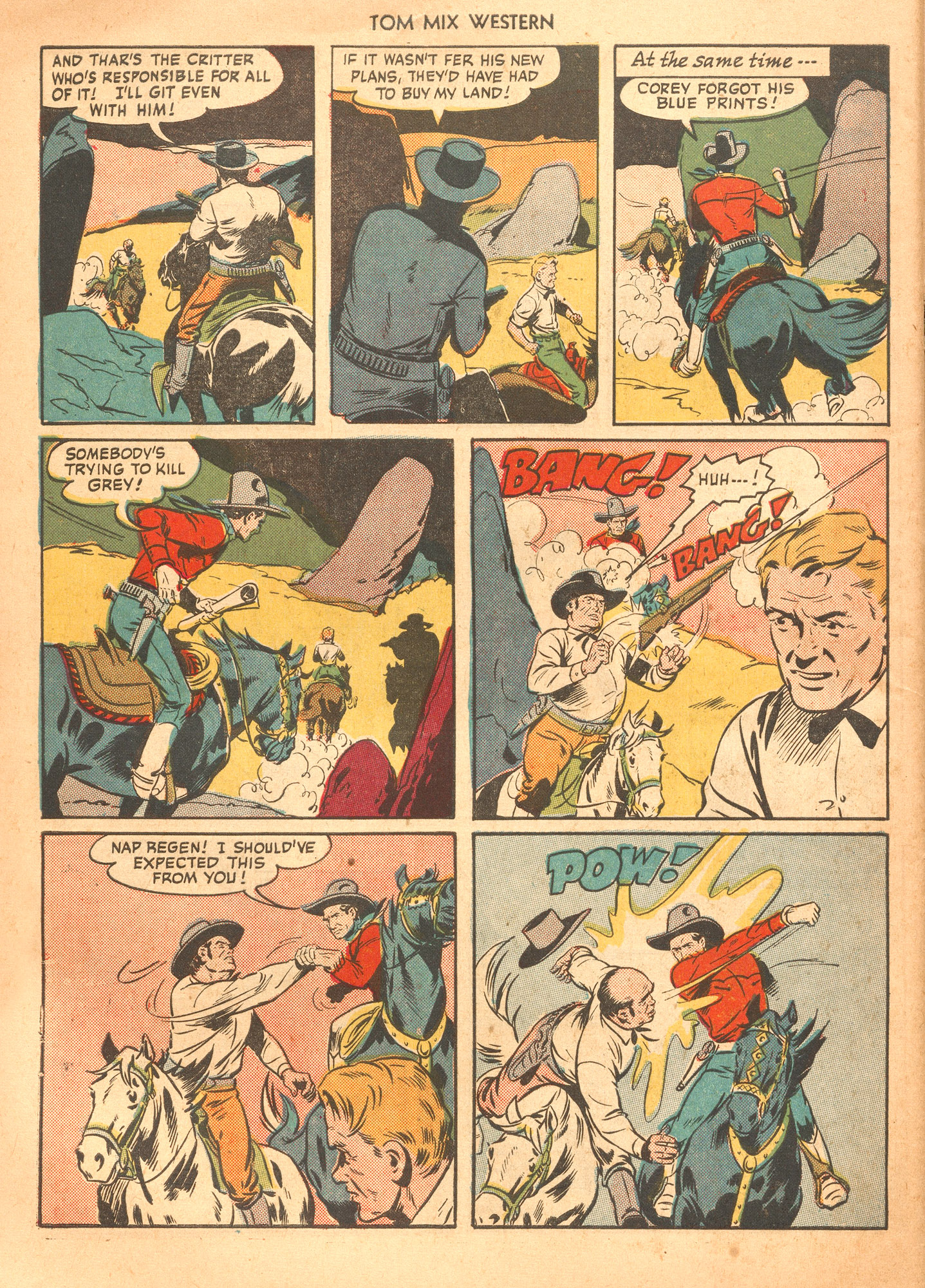 Read online Tom Mix Western (1948) comic -  Issue #36 - 46