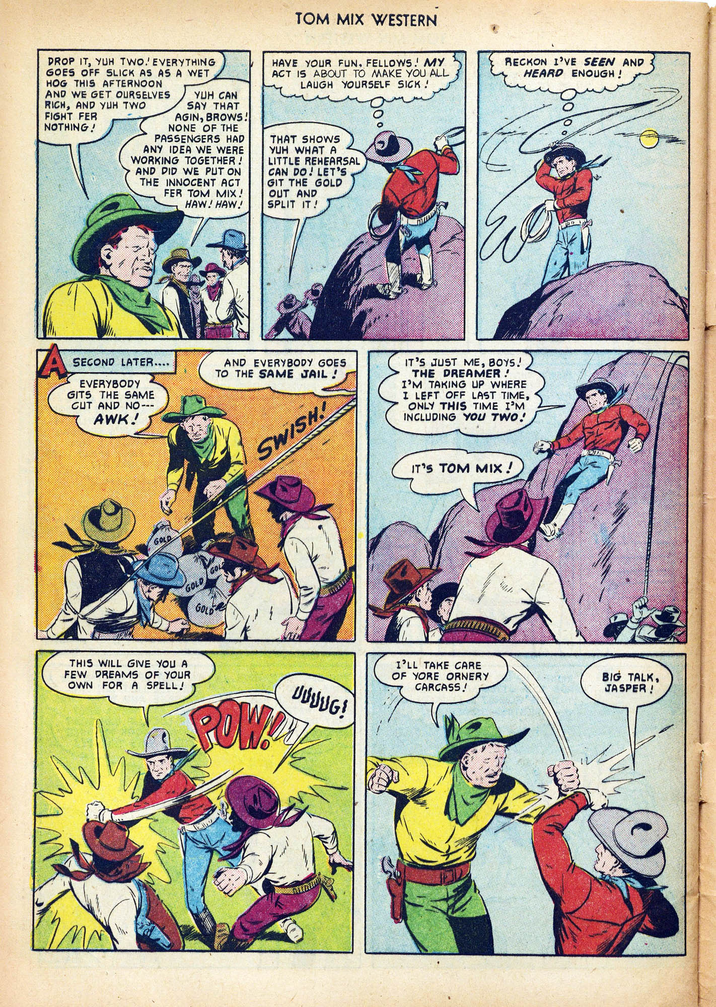 Read online Tom Mix Western (1948) comic -  Issue #42 - 48