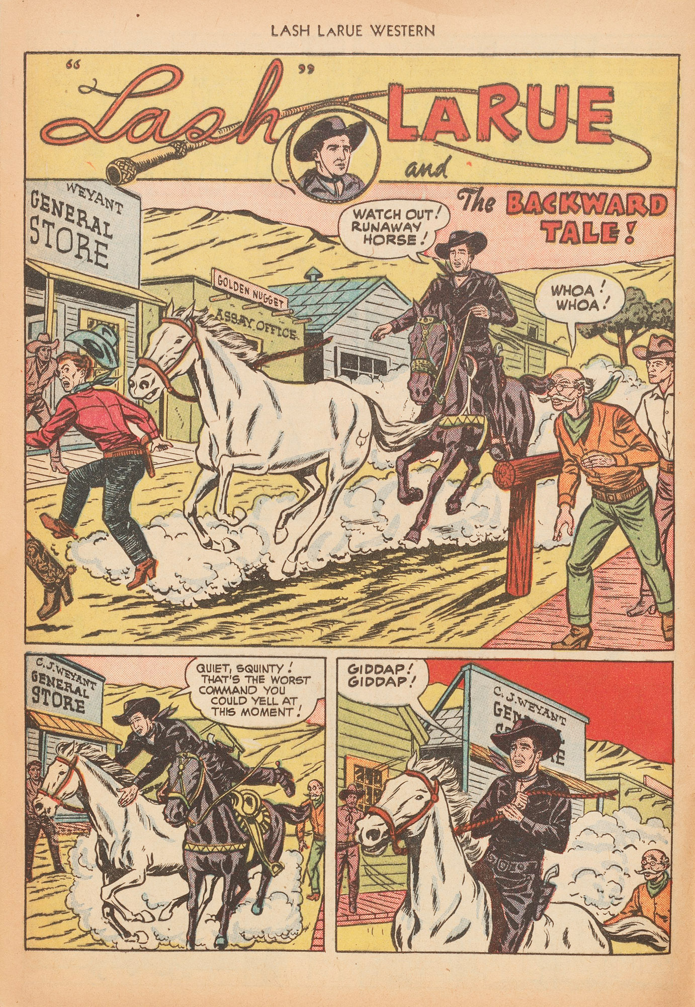 Read online Lash Larue Western (1949) comic -  Issue #15 - 16