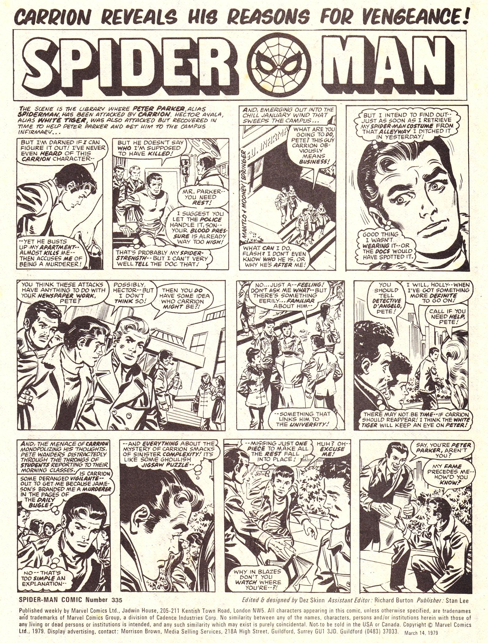 Read online Spectacular Spider-Man Weekly comic -  Issue #335 - 2