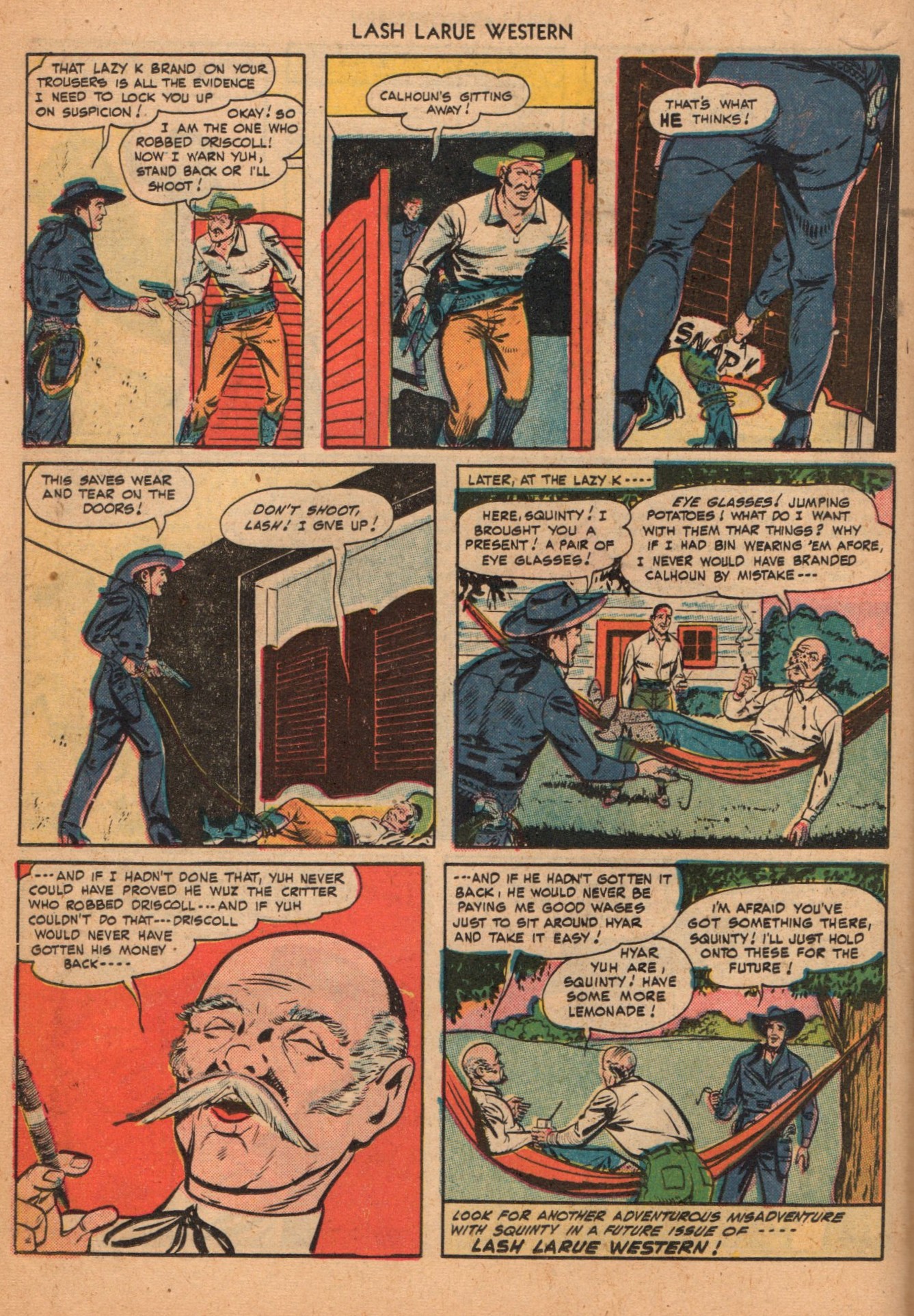 Read online Lash Larue Western (1949) comic -  Issue #2 - 18