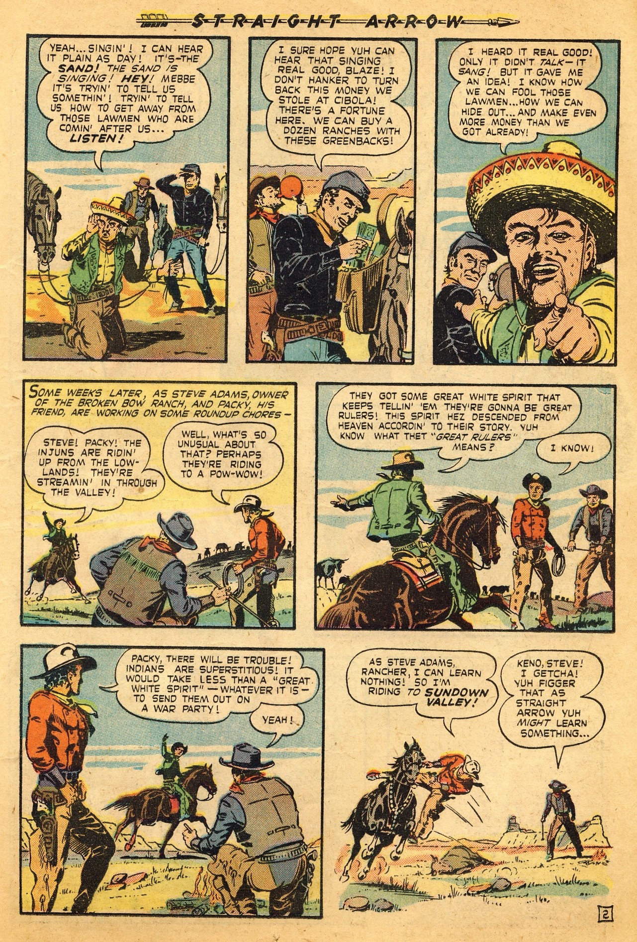 Read online Straight Arrow comic -  Issue #4 - 11